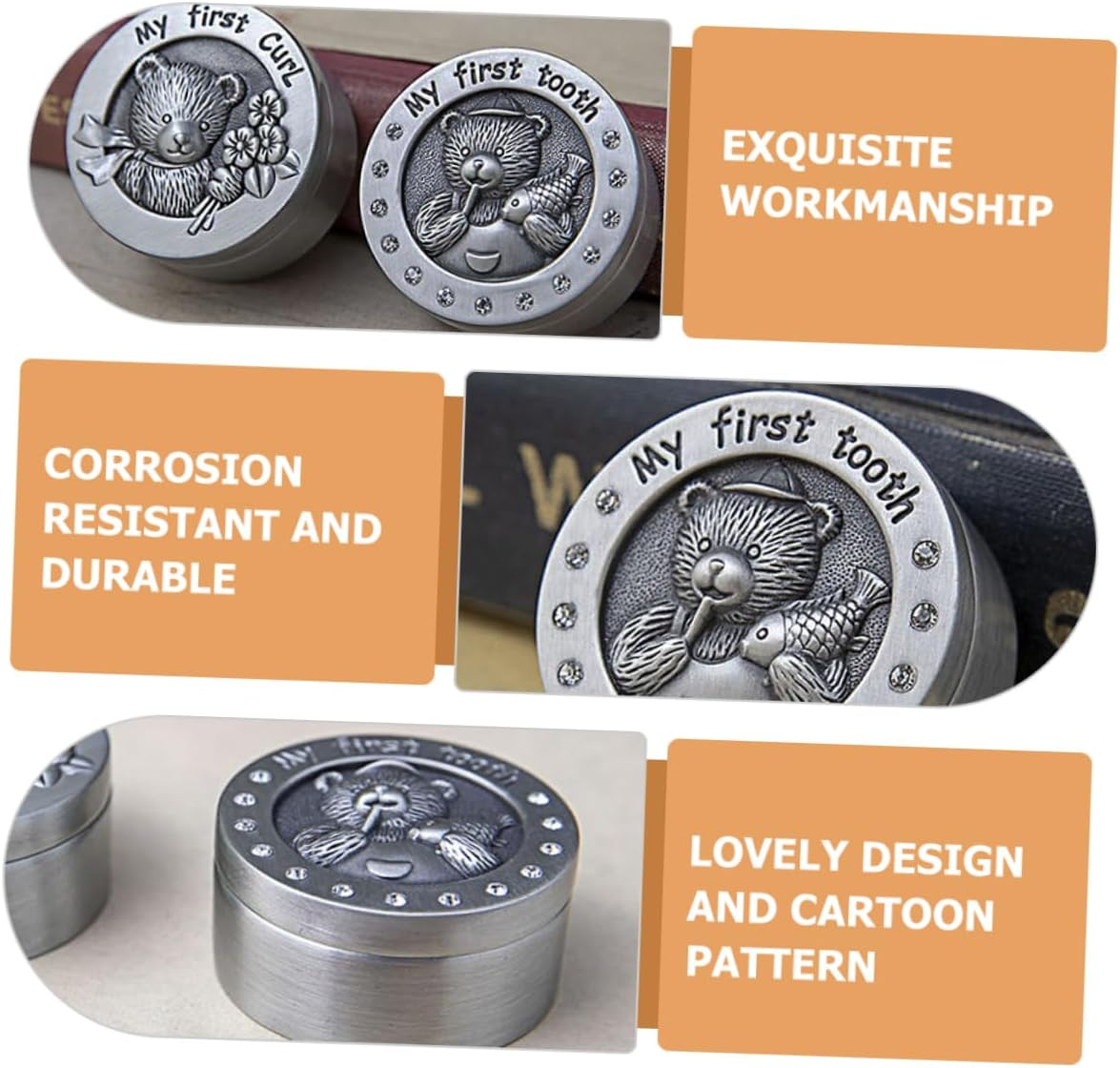 Deciduous Tooth Storage Box and Girls Tooth Collection Organizer for Shower Secure Box