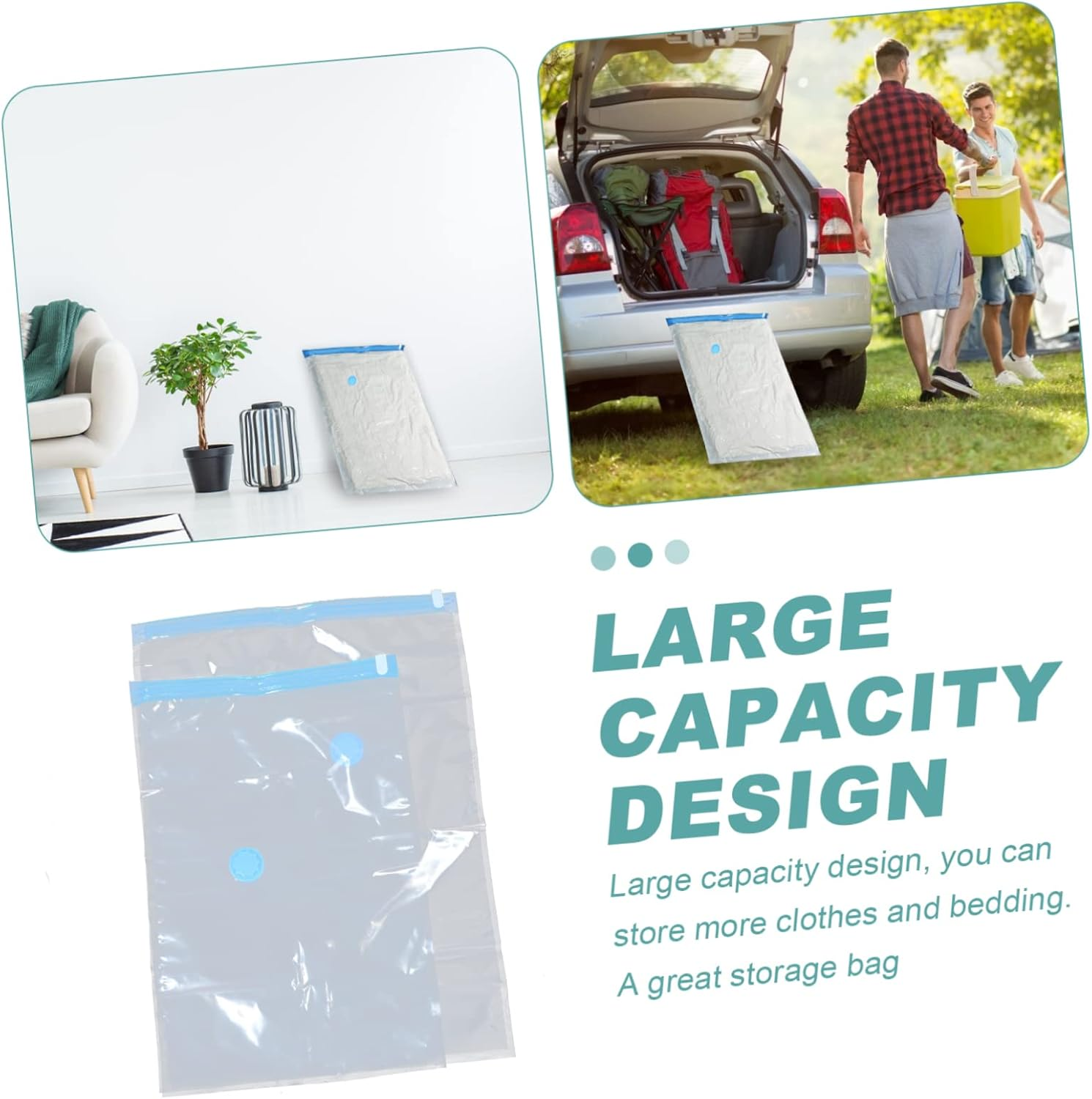 VILLFUL Garment Bags for Travel of Vacuum Storage Bags Space Saving Easy to Use image number 4