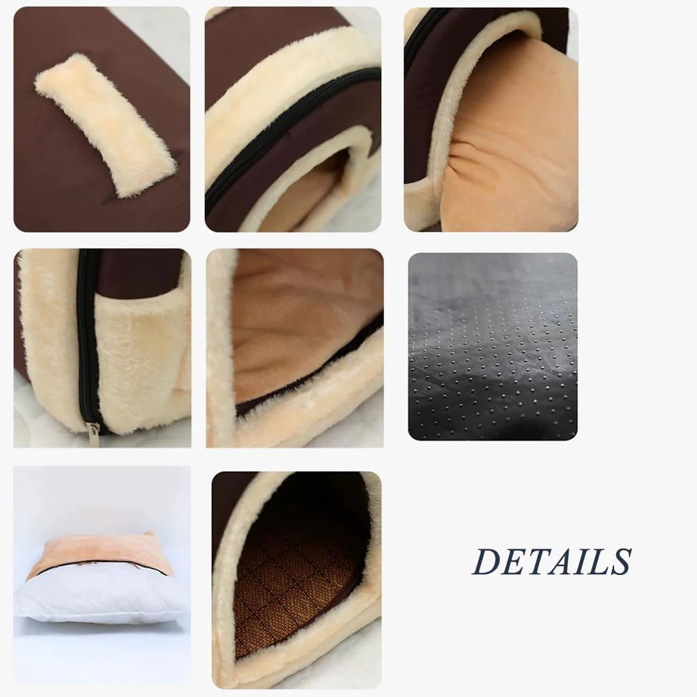 PETBRO Pet Dog House Kennel Soft Igloo Beds Cave Cat Doggy Warm Cushion Fold image number 4