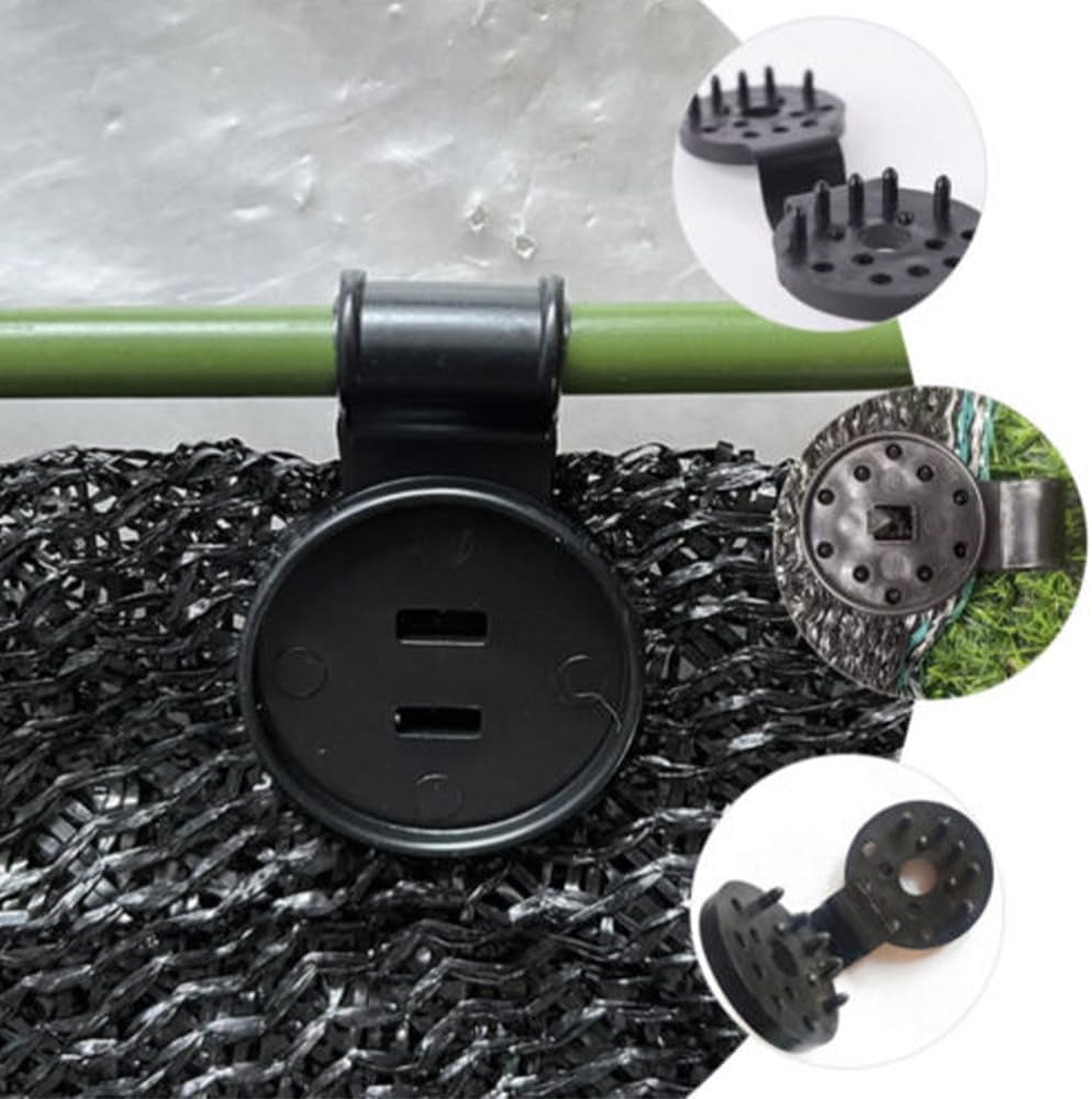 50 Pack Shade Cloth Heavy Duty Lock Grip Greenhouse Shade Cloth Fixing Clip for Shade Nets Patio Mesh Tarpaulins Garden Shades Bird Netting Shade Fabric Accessories - Black-100 Pack image number 7