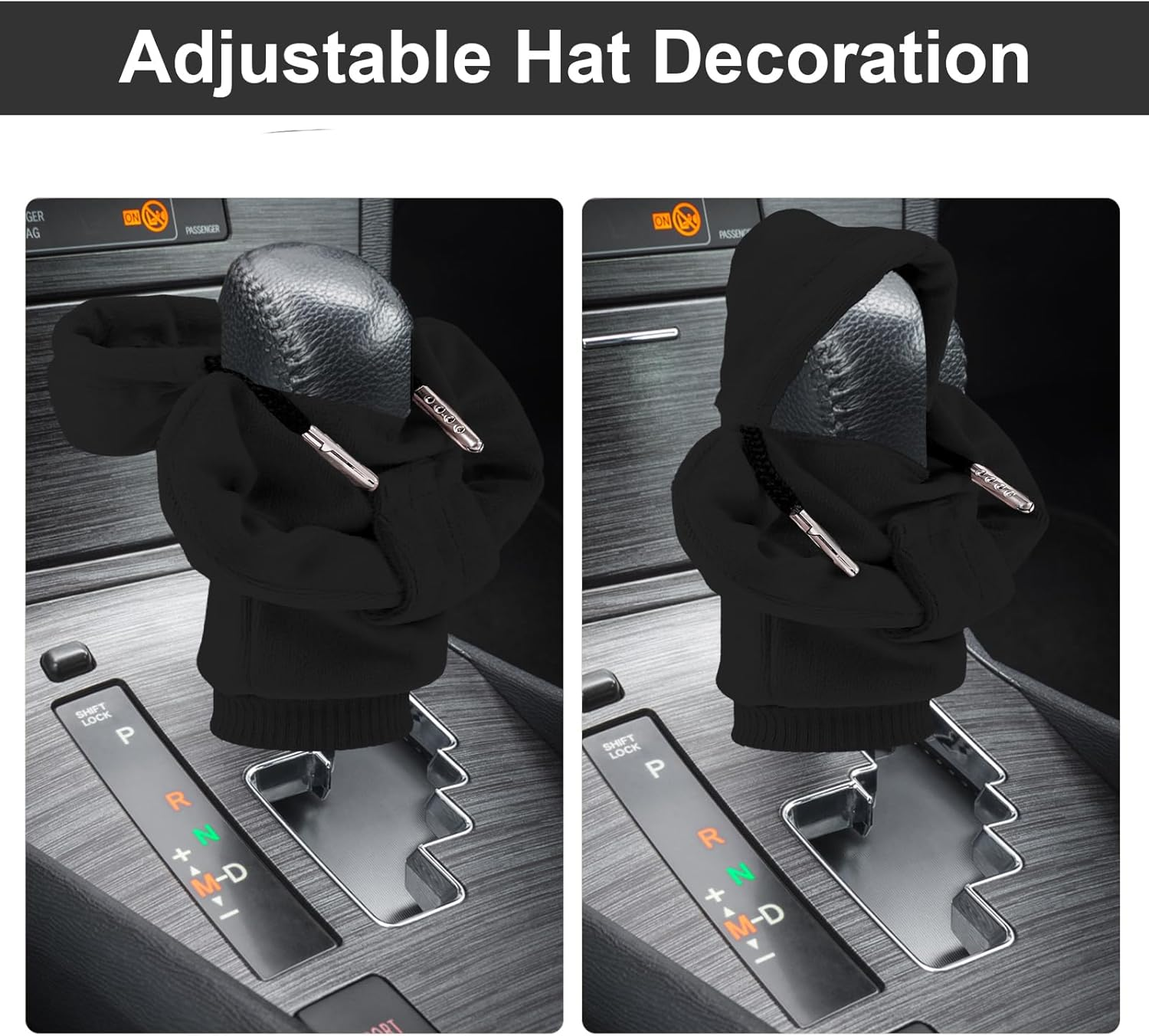 Gear Shift Hoodie, Universal Car Gear Shift Knob Cover, Funny Sweater Shifter Hoodie, 4.7 Inch Gear Stick Hoodie Protector Decoration(Black) - Army Green image number 3