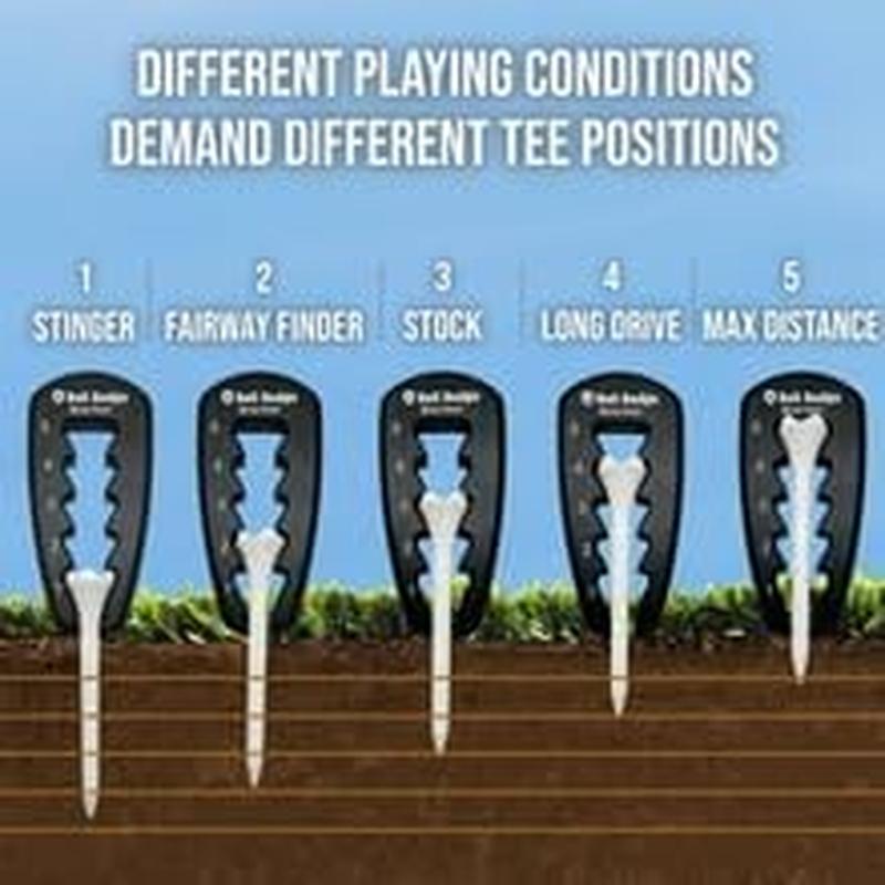 Tee Height Adjuster - Adjustable Tee Holder Portable Precision Setting Tool, Golf Swing Training Aid, Black Golf Club Bag Accessories, Training Equipment Aid for Consistent Swings image number 3