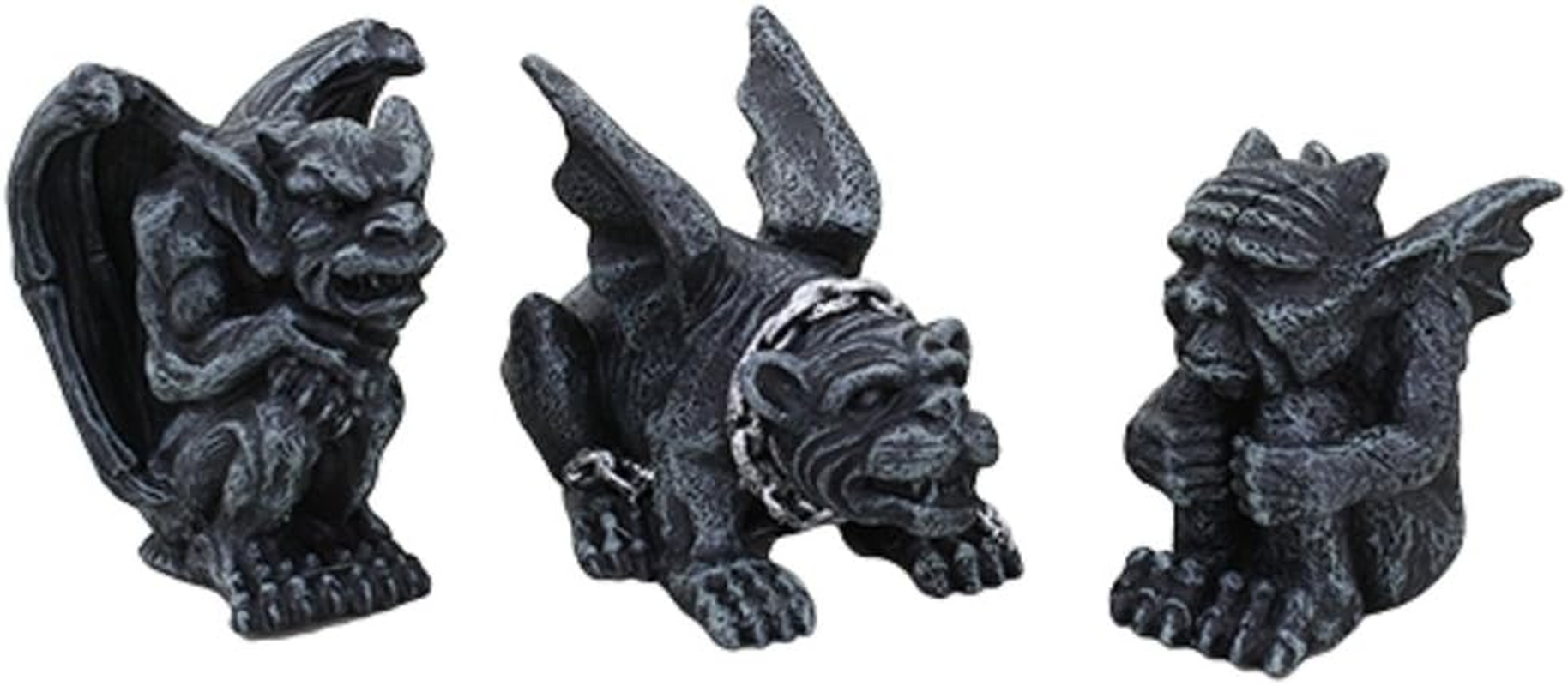2.75 Inch Miniature Gargoyles Statue Figurines, Set of Three