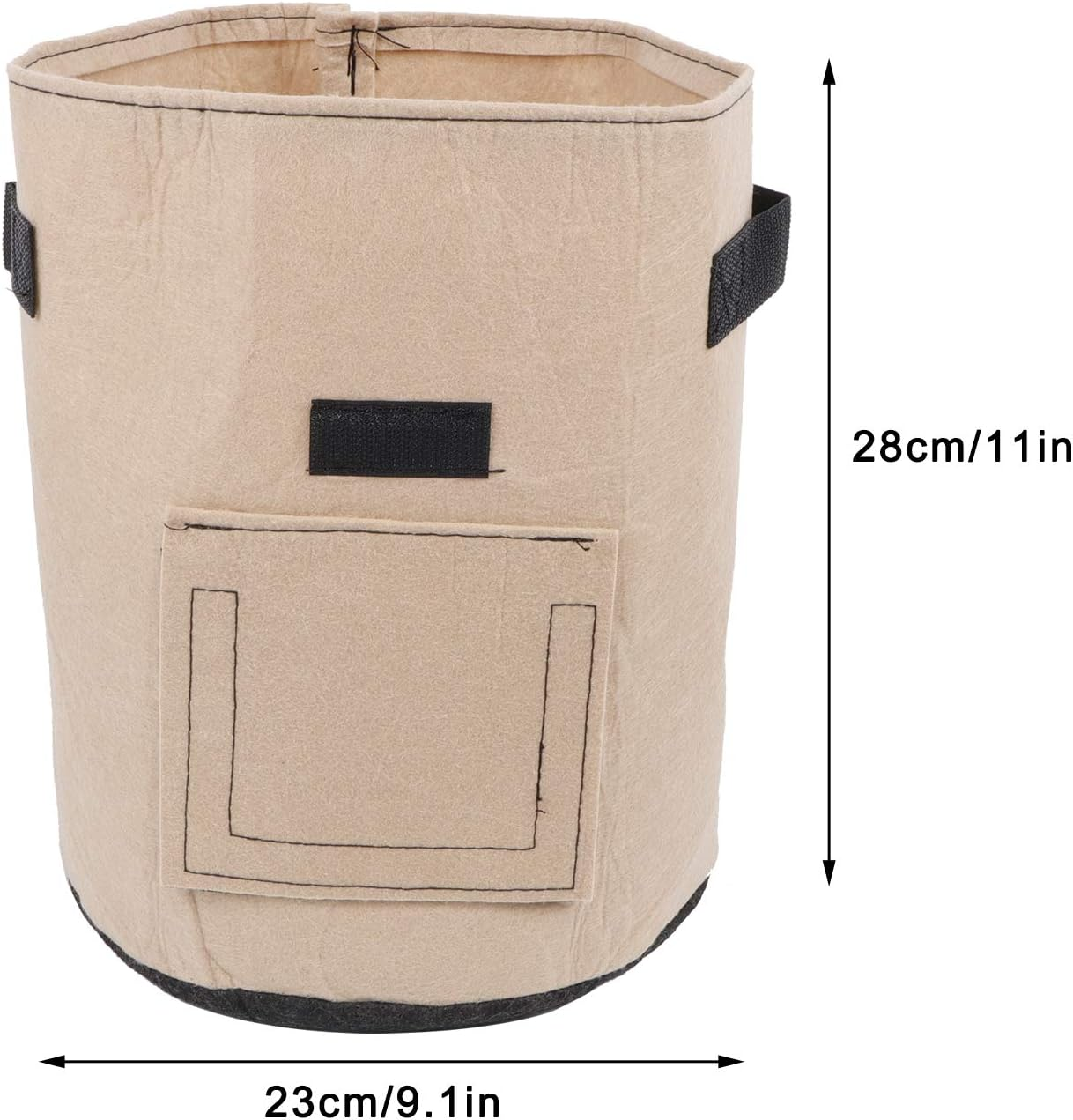 4Pcs Vegetable Grow Bags,Breathable Felt Plant Growing Fabric Pots, Indoor Outdoor Grow Containers Gardening Tool for Vegetables Flowers Plants Herbs Fruits Nursery image number 4