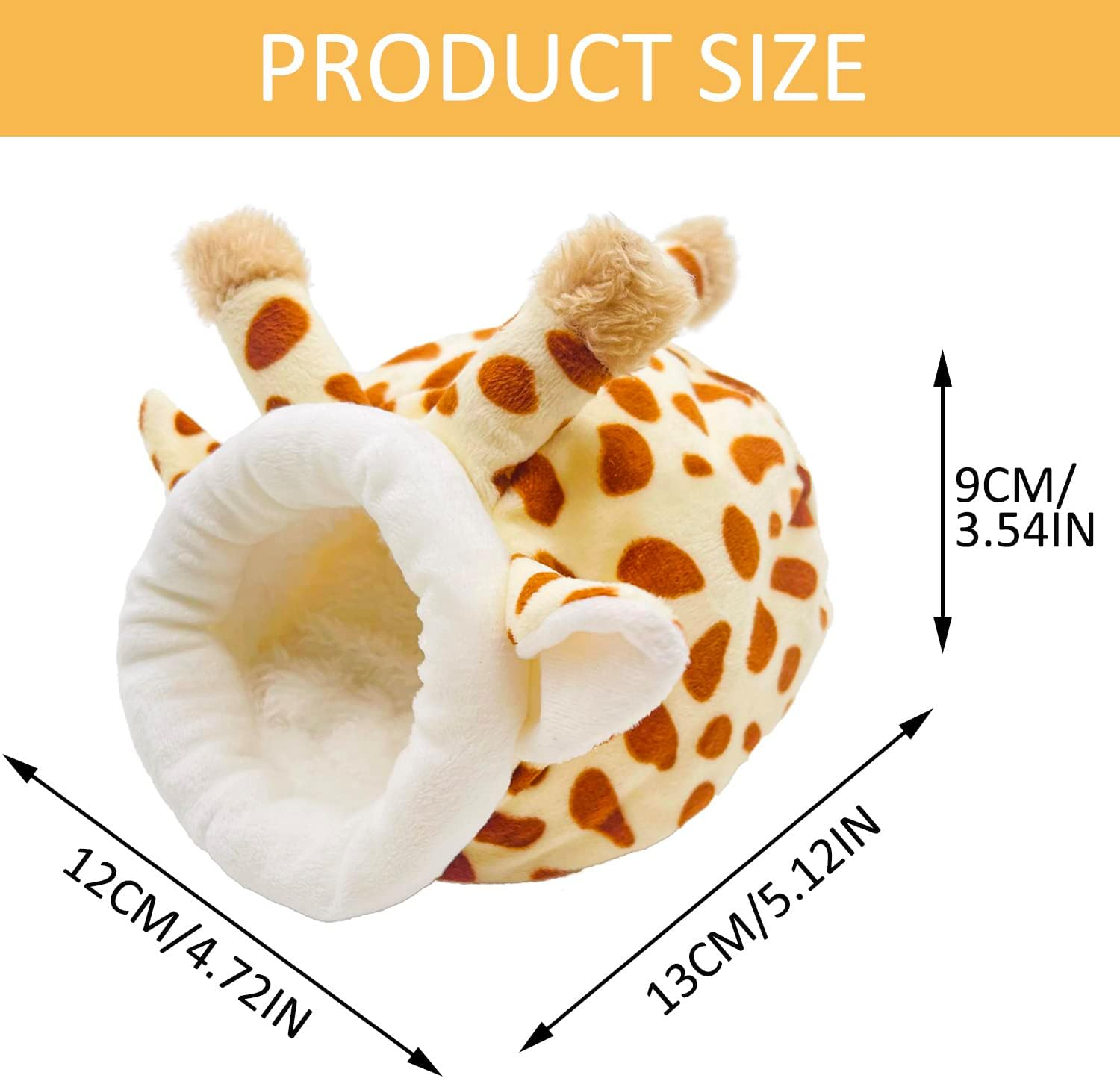 PEZEEU Small Animals Cuddly Cave Small Animal Bed Hamster Hammock Cuddly Bed Squirrel Sleeping Nest with Removable Pad Warm Winter Sleeping Bag for Guinea Pigs Squirrels and Other Small Animals image number 2