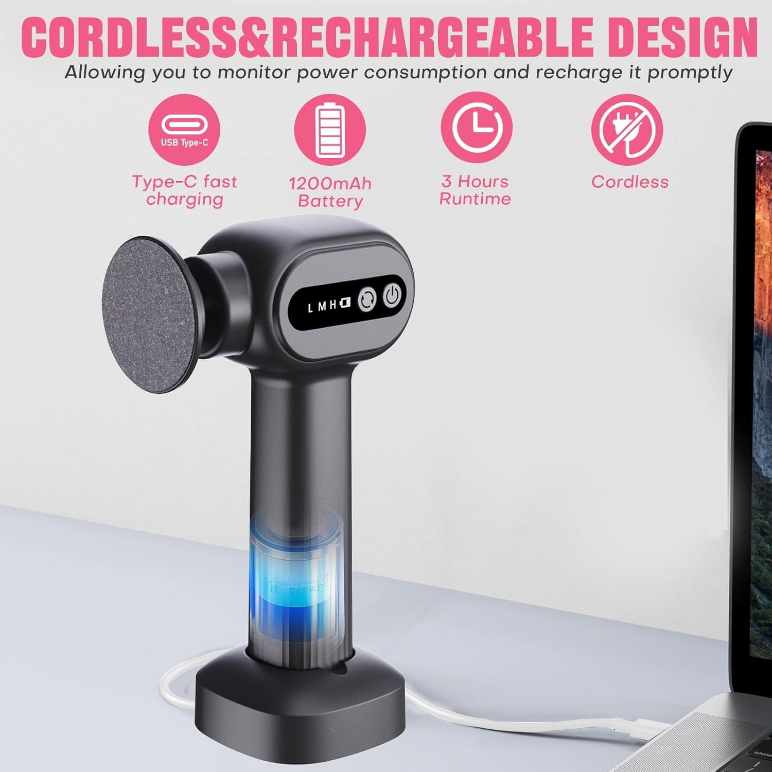 2 in 1 Electric Foot File, Rechargeable & Adjustable Foot Callus Remover & Nail Grinder, with 40Pcs Sandpaper Discs, Electric Foot Hard Skin Remover for Feet Care Exfoliator (Black) image number 1