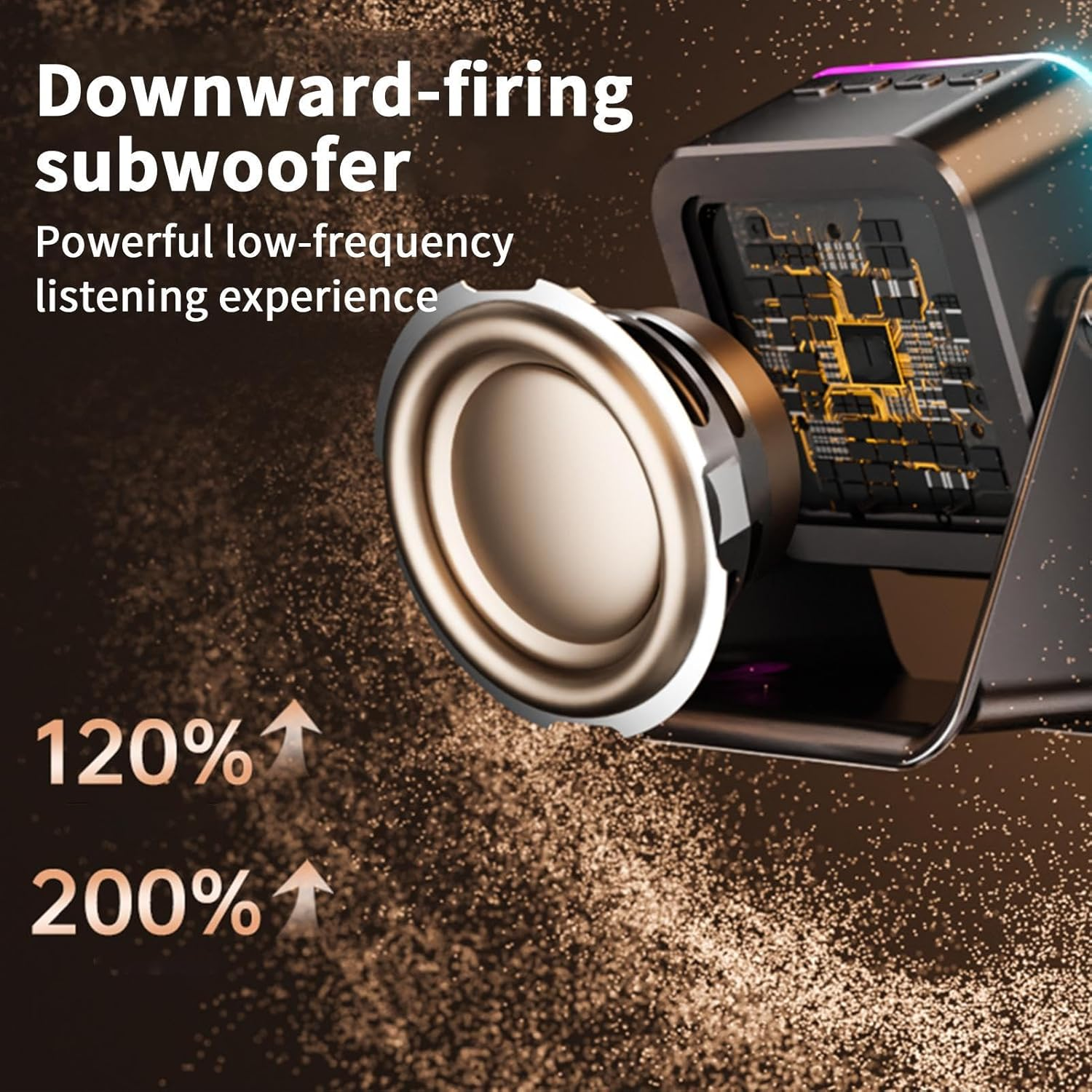 Induction Speaker for Cell Phone | Audio Station with Light - 10W Phone Stand Speaker,For Birthday Office Travel Home Men Women Boyfriend Girl image number 5