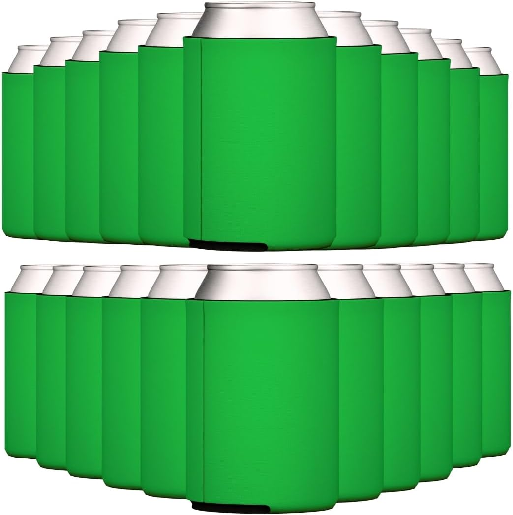 Tahoebay Can Sleeves for Standard 12 Ounce Cans Blank Poly Foam Beer Coolers 12Oz Coral