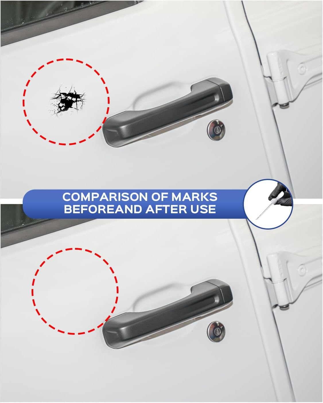 PW7/GW7 Bright White Touch up Paint Compatible with Jeep Exact Match Chips and Nicks Touch Up image number 4