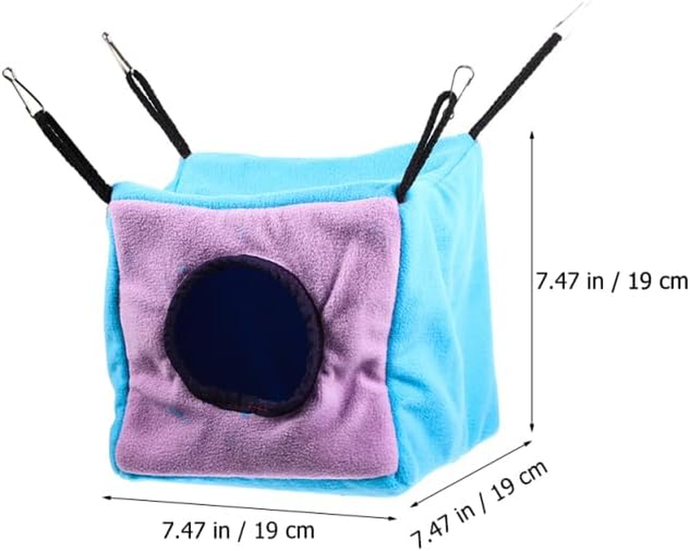 Ifundom Small Animals Cube Hammock for Ferret Rat Chinchilla Squirrel Guinea Pig Cage Hanging Warm Hideout Bed image number 1