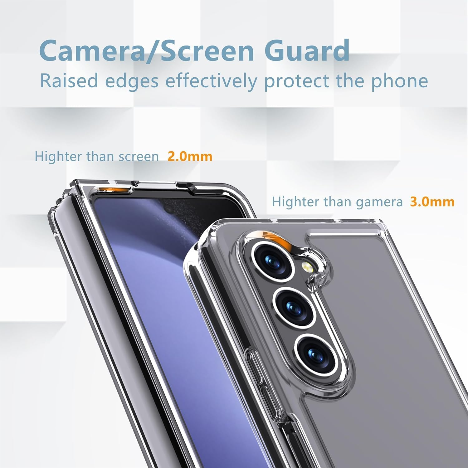 TR4U the Resource for You Clear Case Compatible with Samsung Galaxy Z Fold 6 [Anti-Yellowing][Military Grade Drop Protection], Hard Back Cover, Clear Case Compatible with Samsung Z Fold 6 7.6" (2024) image number 5