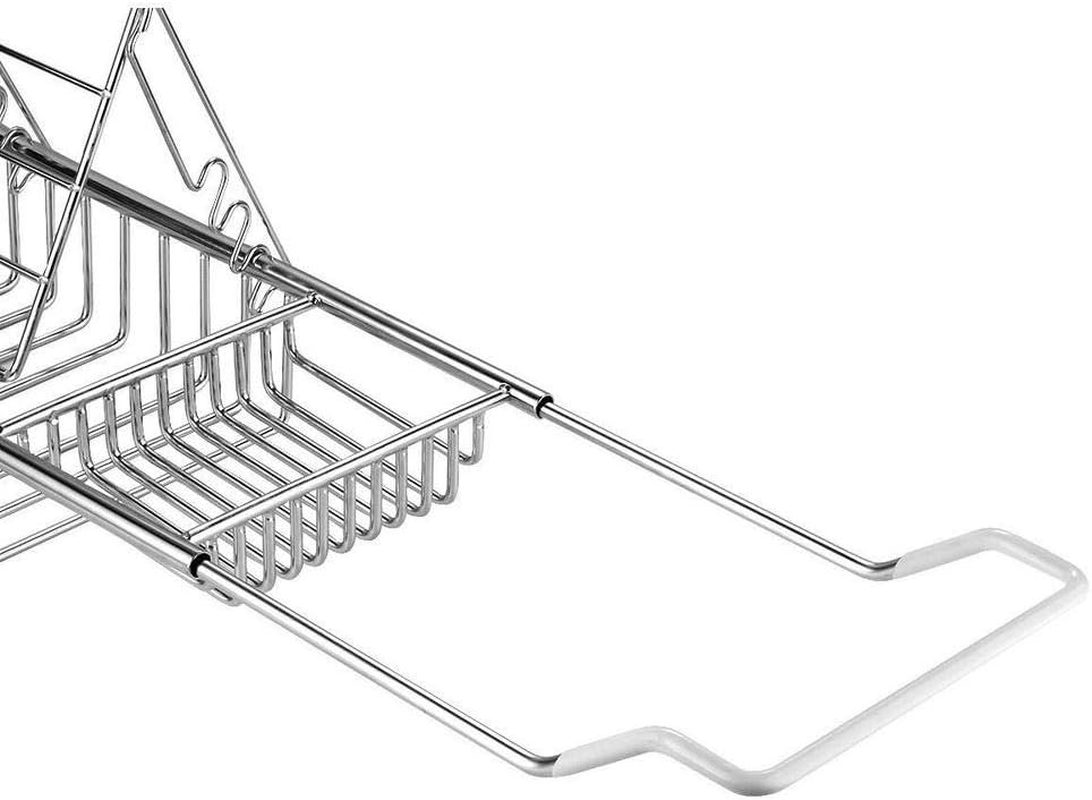 Over Bath Tub Racks Shower Organizer Bathtub Caddy Tray with Extending Sides image number 3