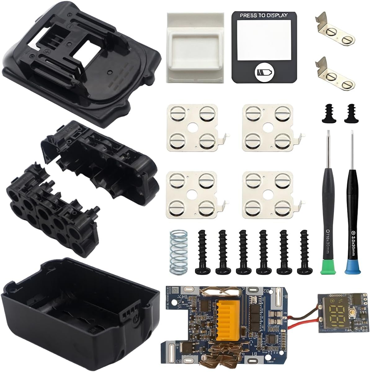 ZHUROUPU M12 Battery Case Cover Replacement for Milwaukee, Battery Top Plastic Case Replacement for Milwaukee 12V, M12 Li-Ion Battery Shell Housing Accessories 48-11-2411 48-11-2420 48-11-2401
