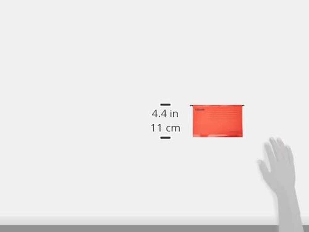 Esselte 90336 Classic Reinforced Suspension File, Foolscap, Pack of 25, Tabs Included, Red, 360 X 240 Mm image number 6