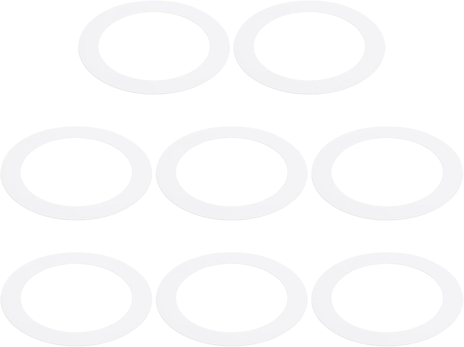 Uxcell Goof Rings Inner Diameter 3.39", Outer Diameter 4.72", 8 Pcs Metal Goof Rings Cover Recessed Light Trim for Ceiling Wall Fixtures Can Lighting down Light LED, Matte Finish White