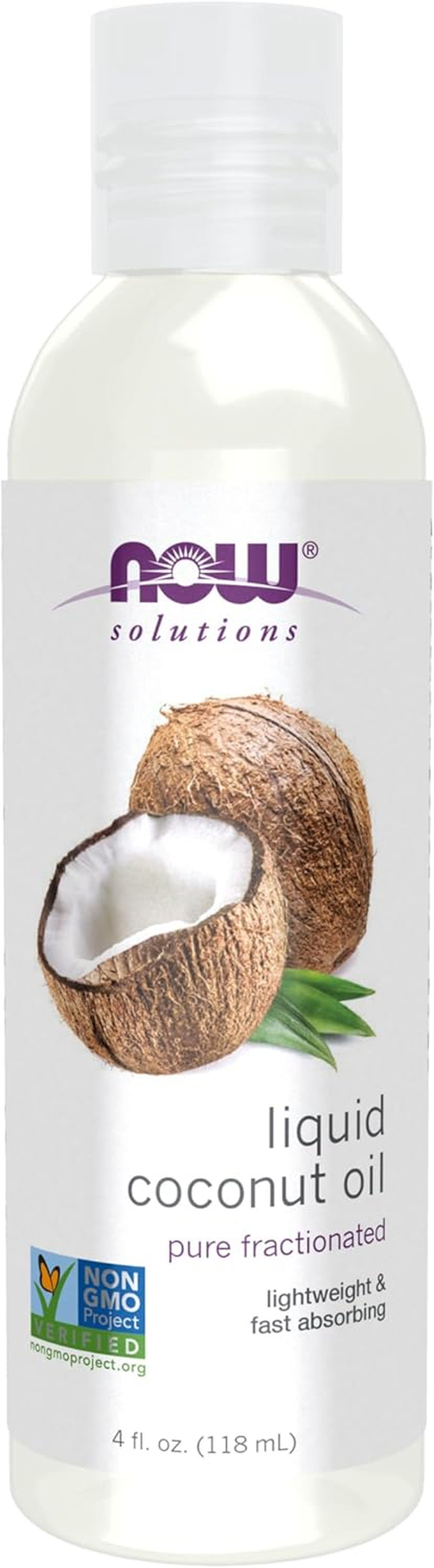 Now Solutions, Liquid Coconut Oil, Light and Nourishing, Promotes Healthy-Looking Skin and Hair, 4-Ounce image number 1