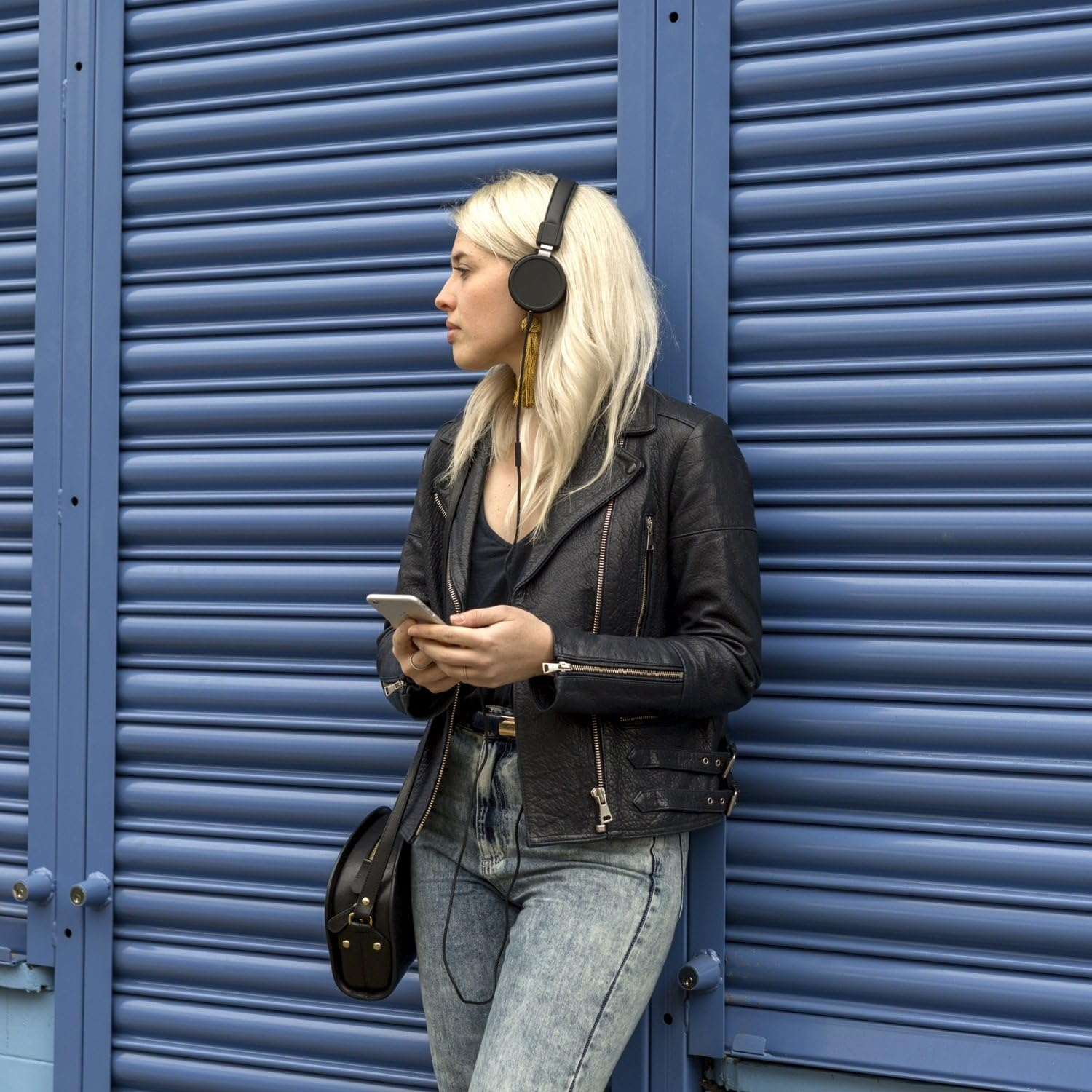 Kitsound Brooklyn Lightweight Foldable Wired On-Ear Headphones, Black image number 4