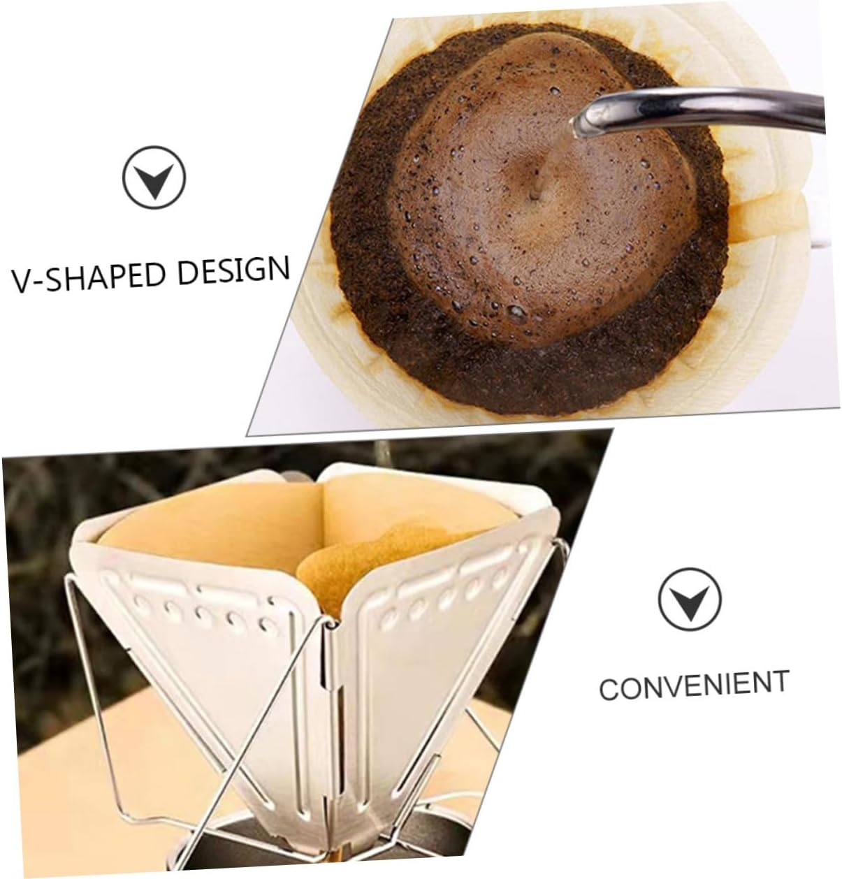 KICHOUSE 100Pcs Disposable Cone Coffee Filter Paper for Espresso and Drip Coffee Makers Shaped Single Use Filtering Paper and Convenient Cleanup image number 3