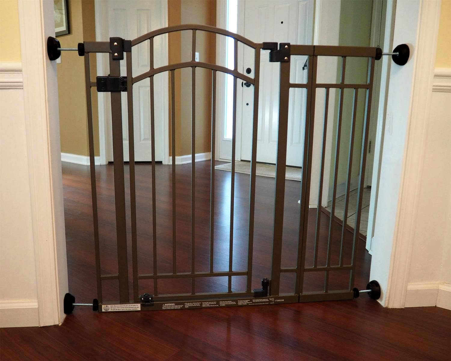 Small Wall Protector 4 Pack - Black - Cup Pads to Guard Your Walls from Pressure Mounted Baby Gates, Pet Gates, Safety Gates, Shower Curtain Rods, and More (4 Pack, Black) image number 3