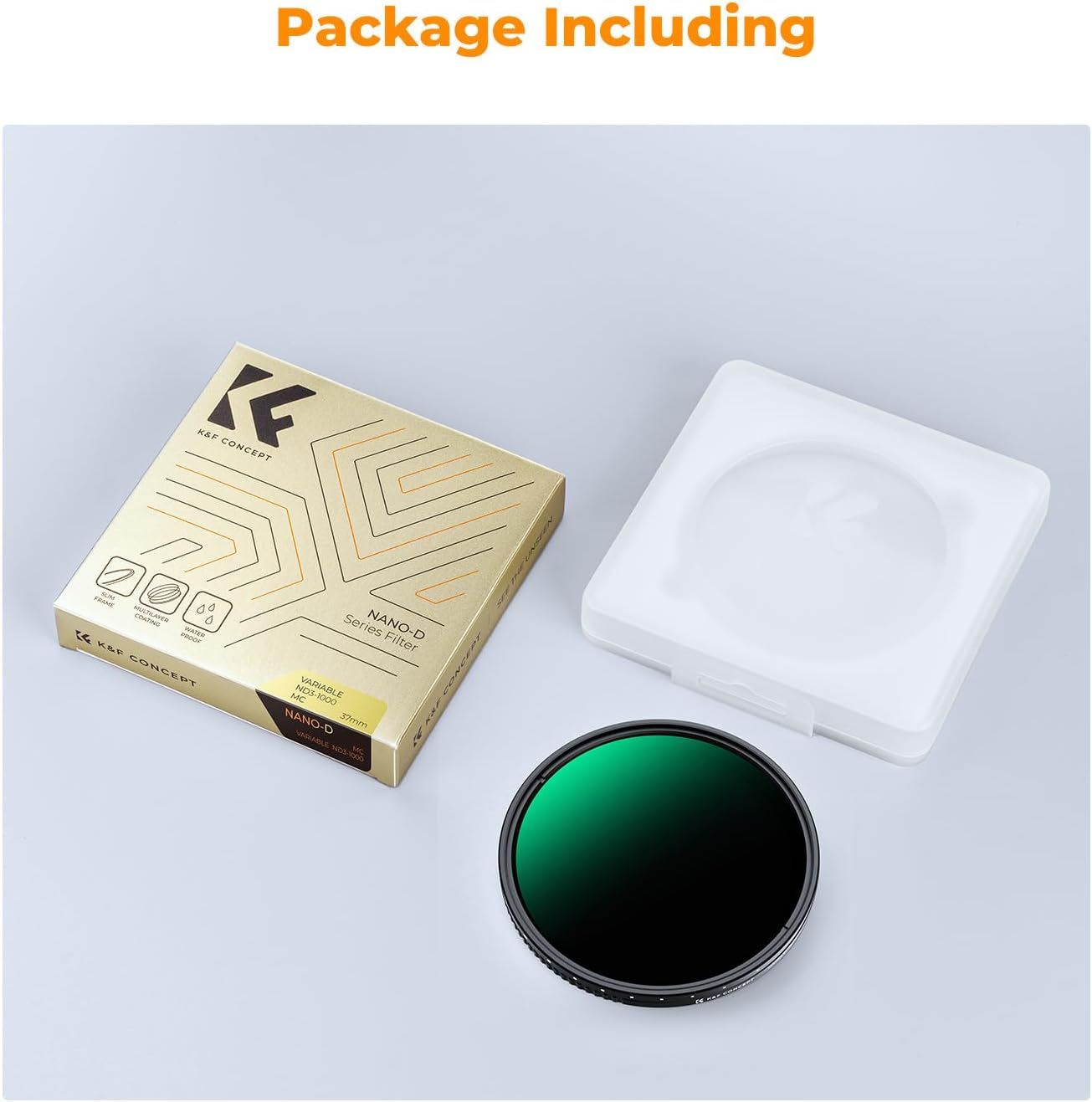 K&F CONCEPT 62Mm Variable ND3-ND1000 ND Filter (1.5-10 Stops) Neutral Density Lens Filter with 24 Multi-Layer Coatings for Camera Lens image number 5