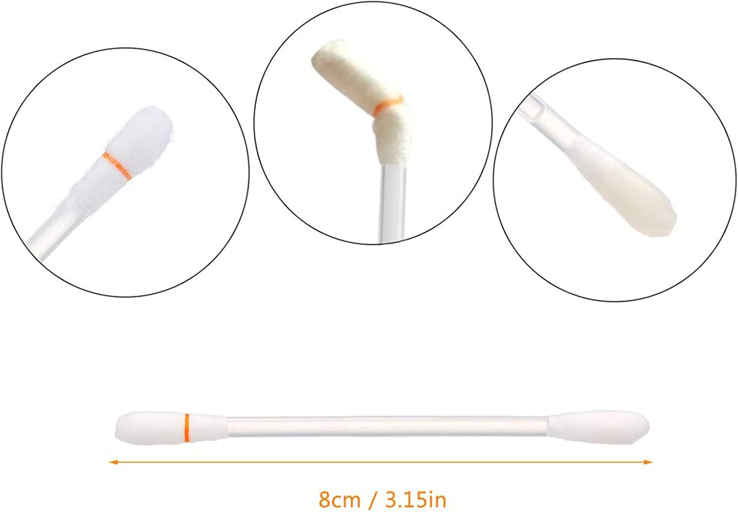 Teeth Whitening Vitamin E Oil Q-Tip Applicators to Moisturizing & Healing Lip and Gum during , Smooth Skin & Improve Skin Resistance 100 Pack