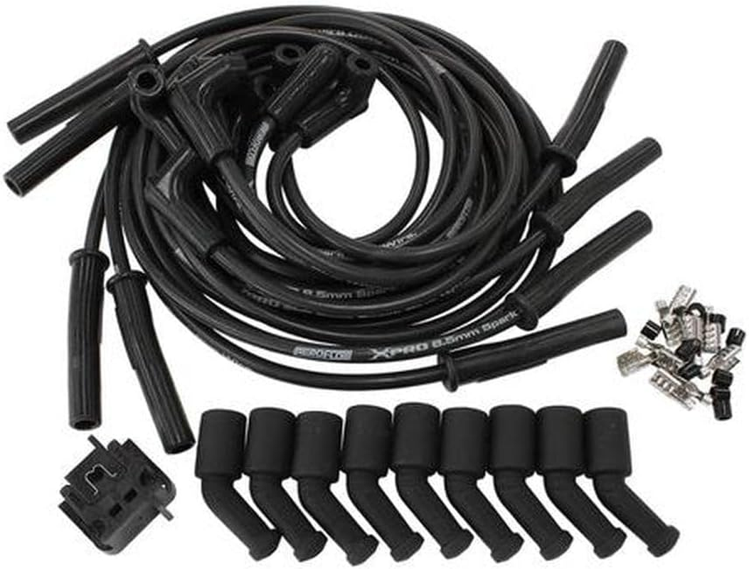 Aeroflow 8.5Mm Universal Ignition Lead Set Black Suits GM LS