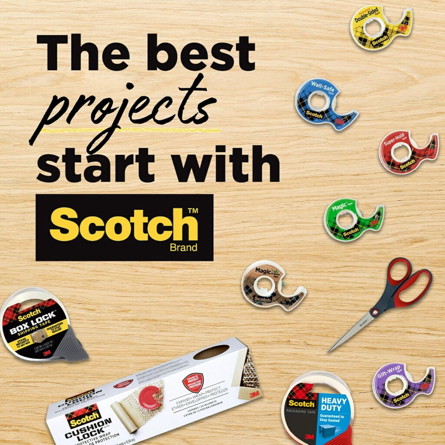 Scotch Magic Tape Versatile 19Mm X 25.4M 810K10 (Pack of 10)