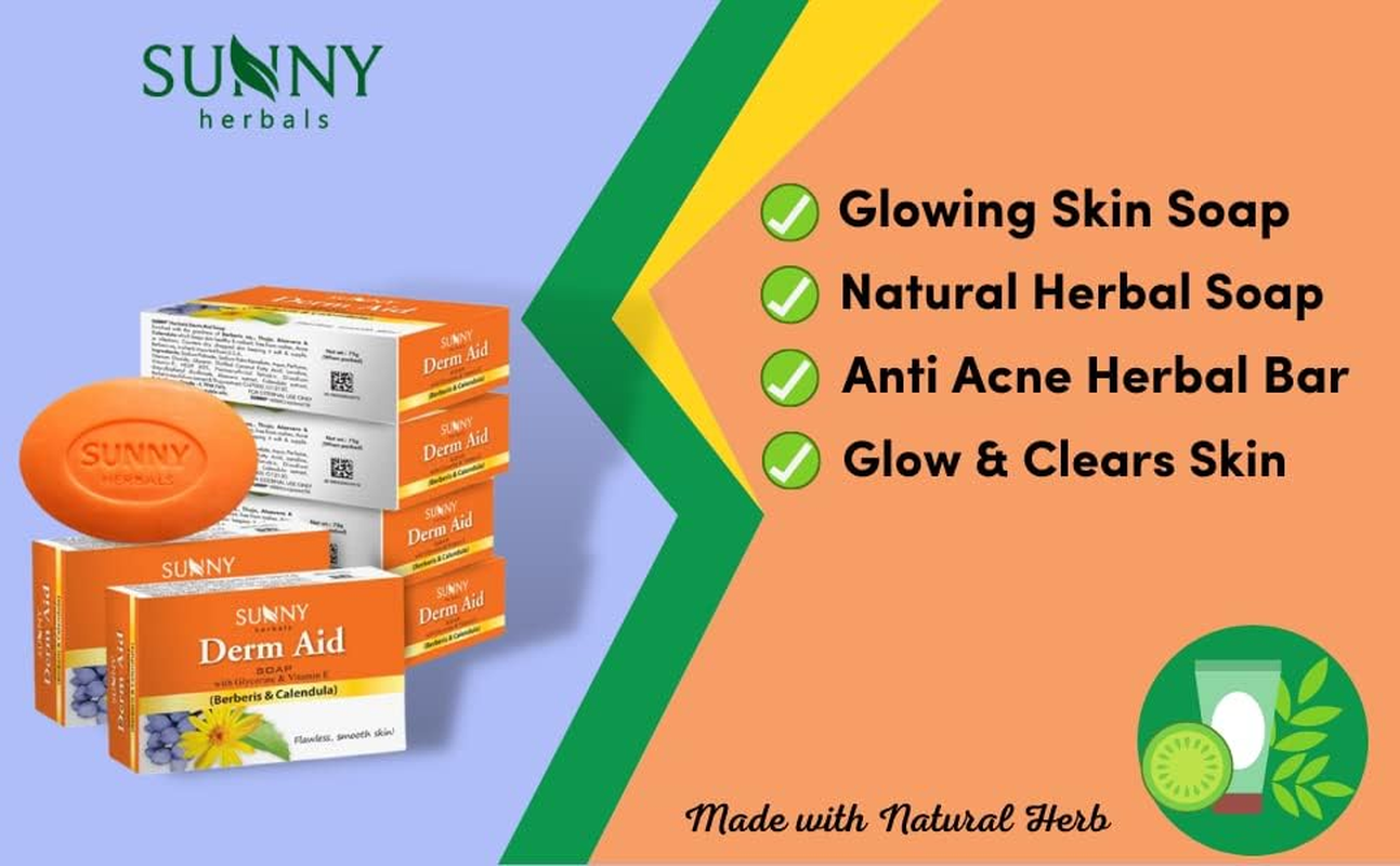 Bakson'S Sunny Derm Aid Soap with Berberis and Calendula (75G) - Pack of 6 image number 1