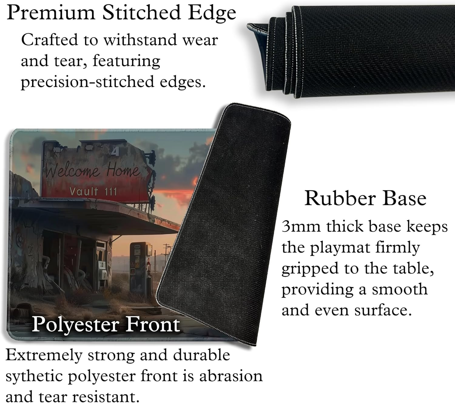 Welcome Home Vault 111 Custom Art Card Game Playmat - Compatible with Mtg'S Fallout Commander Decks - for Commander and Other Trading Card Games