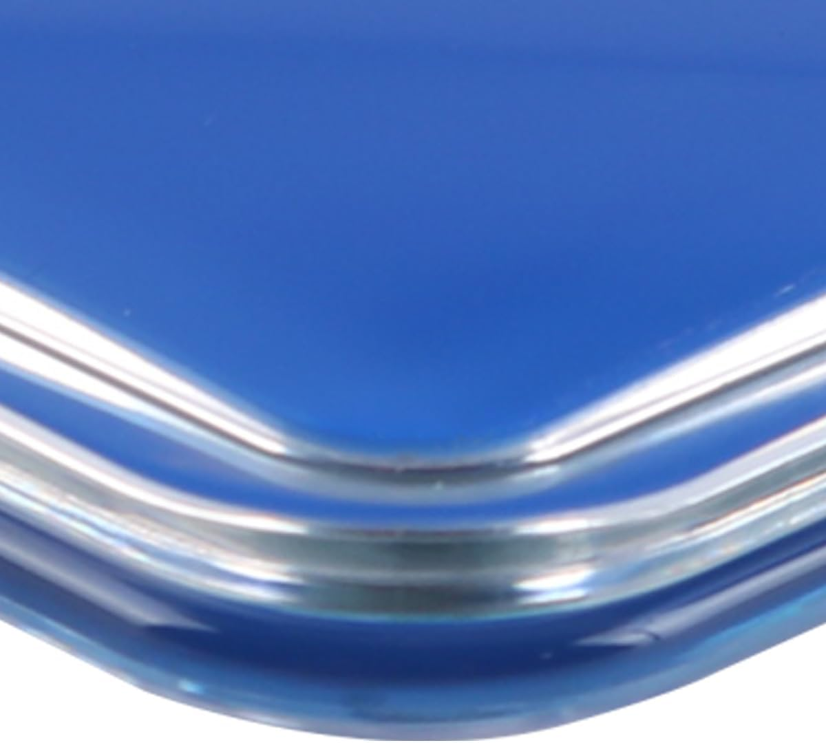 Enwye Folding Square Mini Compact Mirror, Blue Acrylic Case, Pocket Folding Design, 15X Magnification, Cosmetic Mirror for Travel