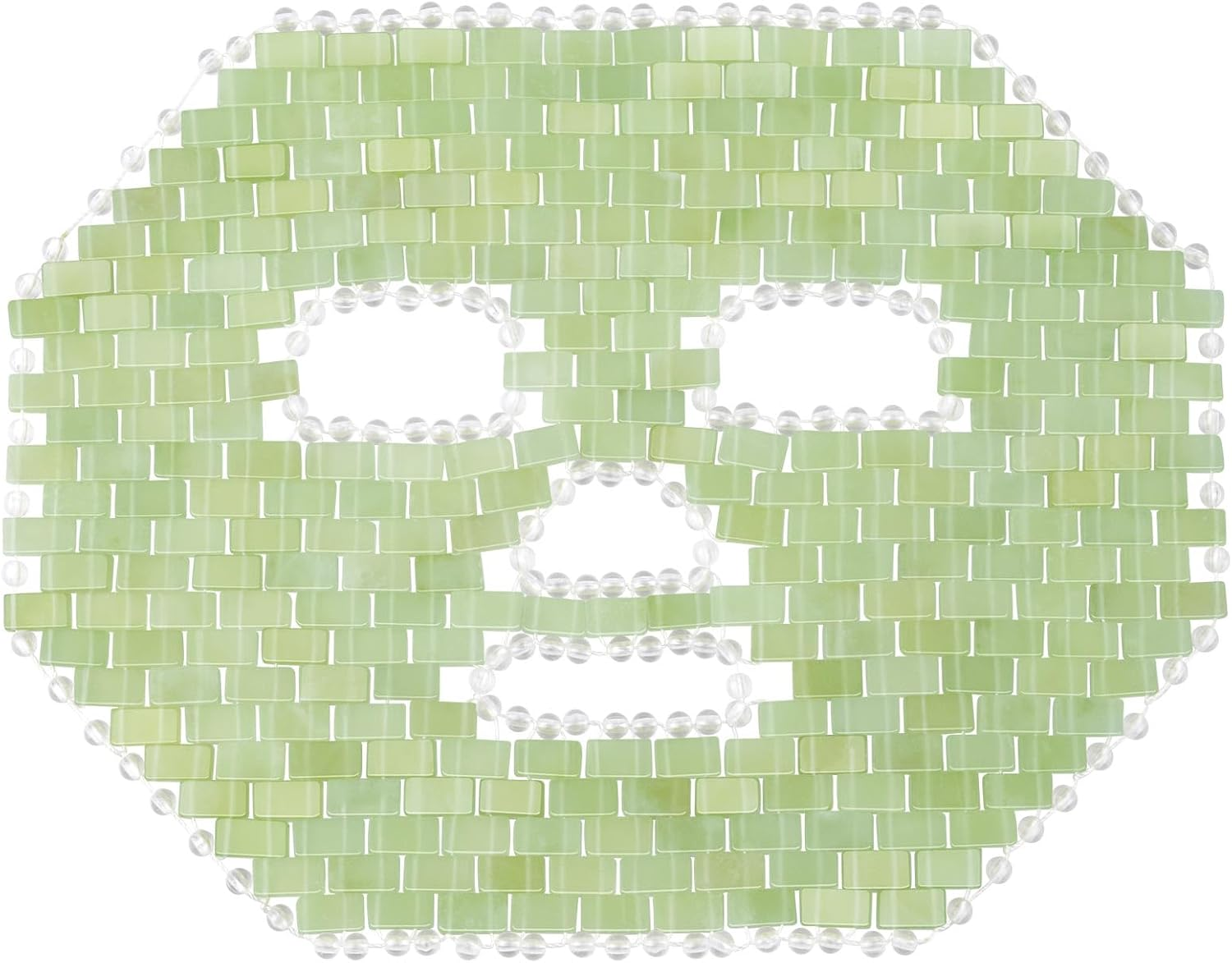 Gemshan Jade Eye Mask Natural Green Jade Facial Maks for Relive Eliminate Puffiness