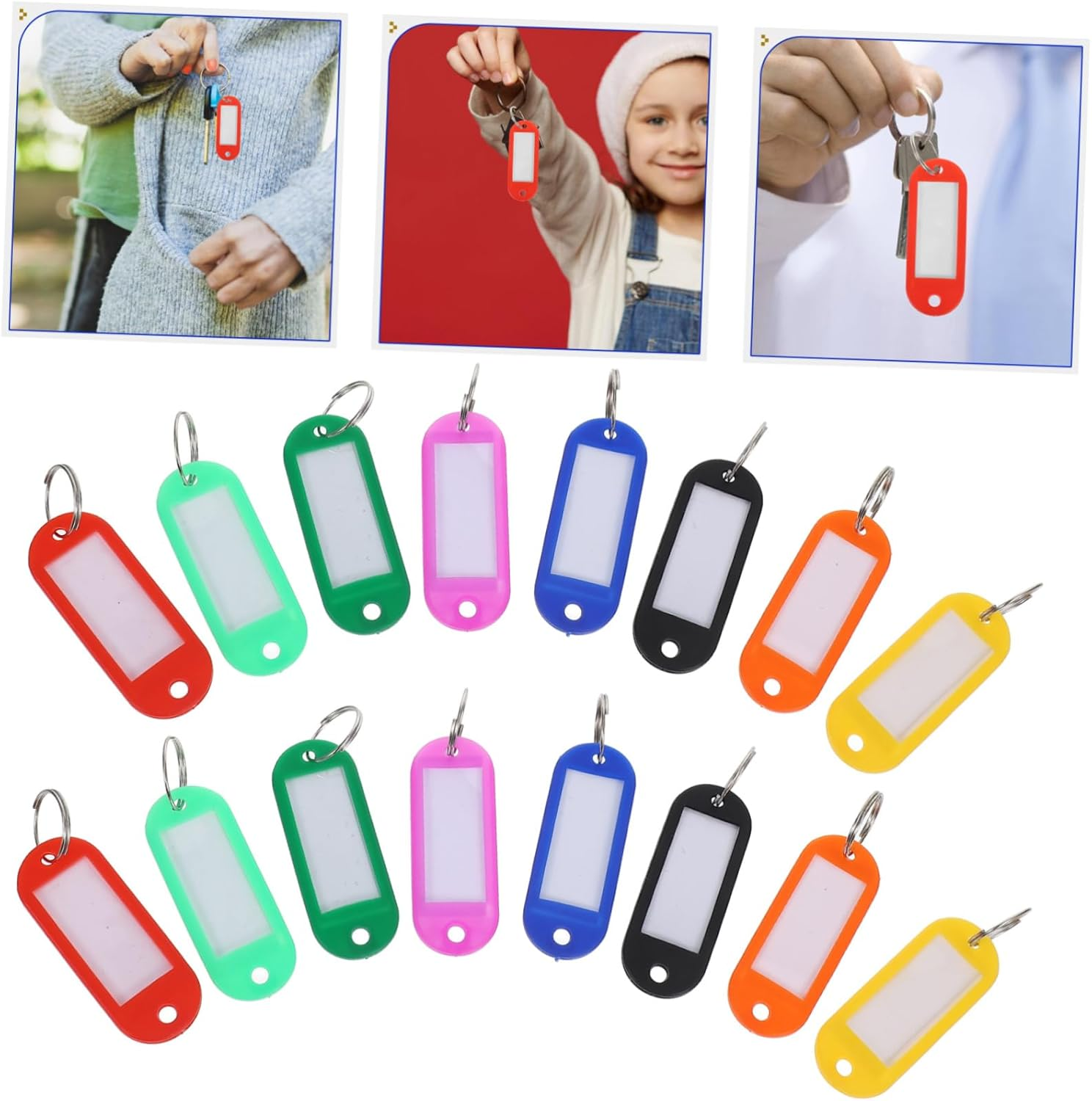 Yardenfun 56Pcs Suitcase Luggage Tags Travel Essentials Numbered Labels Key Tags Stylish image number 5