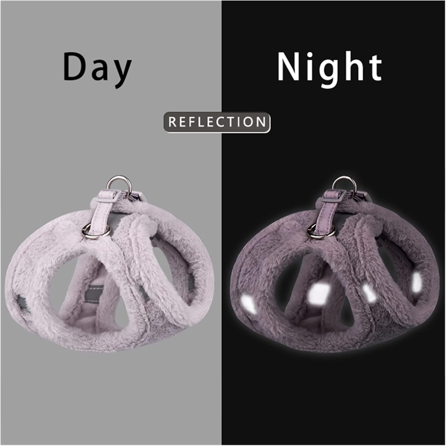 KANGYEBAIHUODIAN Adjustable Dog Harness No Pull Puppy Cat Winter Warm Harnesses Lead Leash French Bulldog Chihuahua Collar Rope Pet Accessories (Color : Pink, Size : L) image number 5