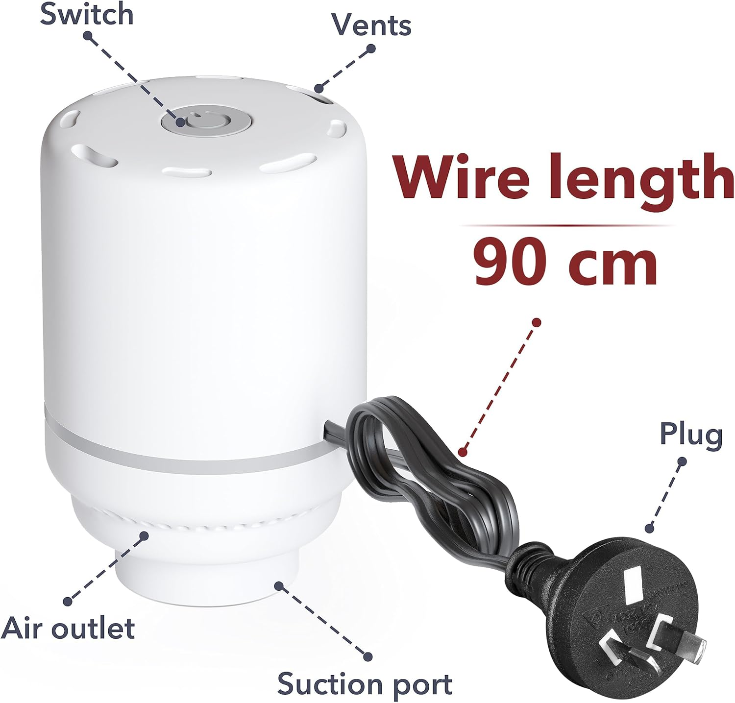 Electric Air Pump for Vacuum Storage Bags, Space Saver Bags image number 1