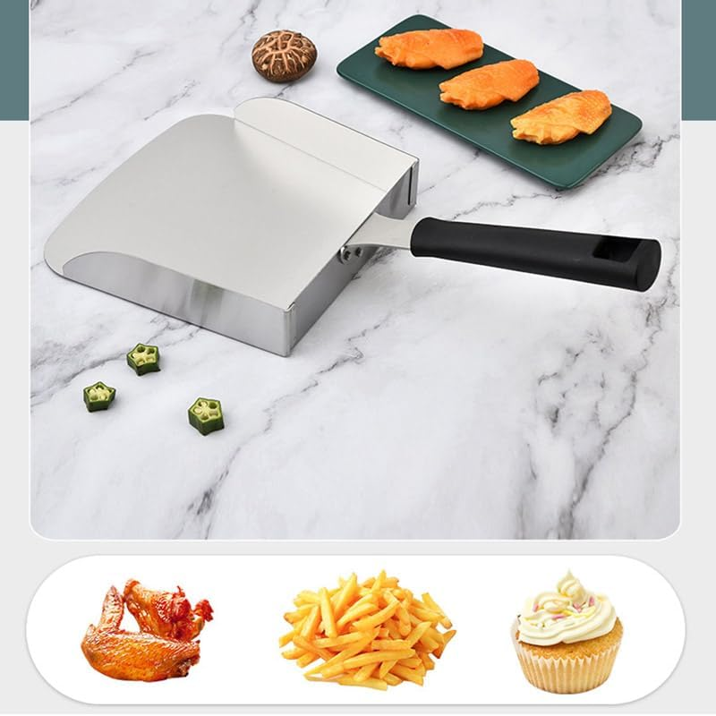 AIMALL 15.2 Inch Stainless Steel Flat Bottom Food Shovel with Comfortable Handle, Versatile Spatula for French Fries, Popcorn, Flour, Nuts, and Rice Scooping image number 5