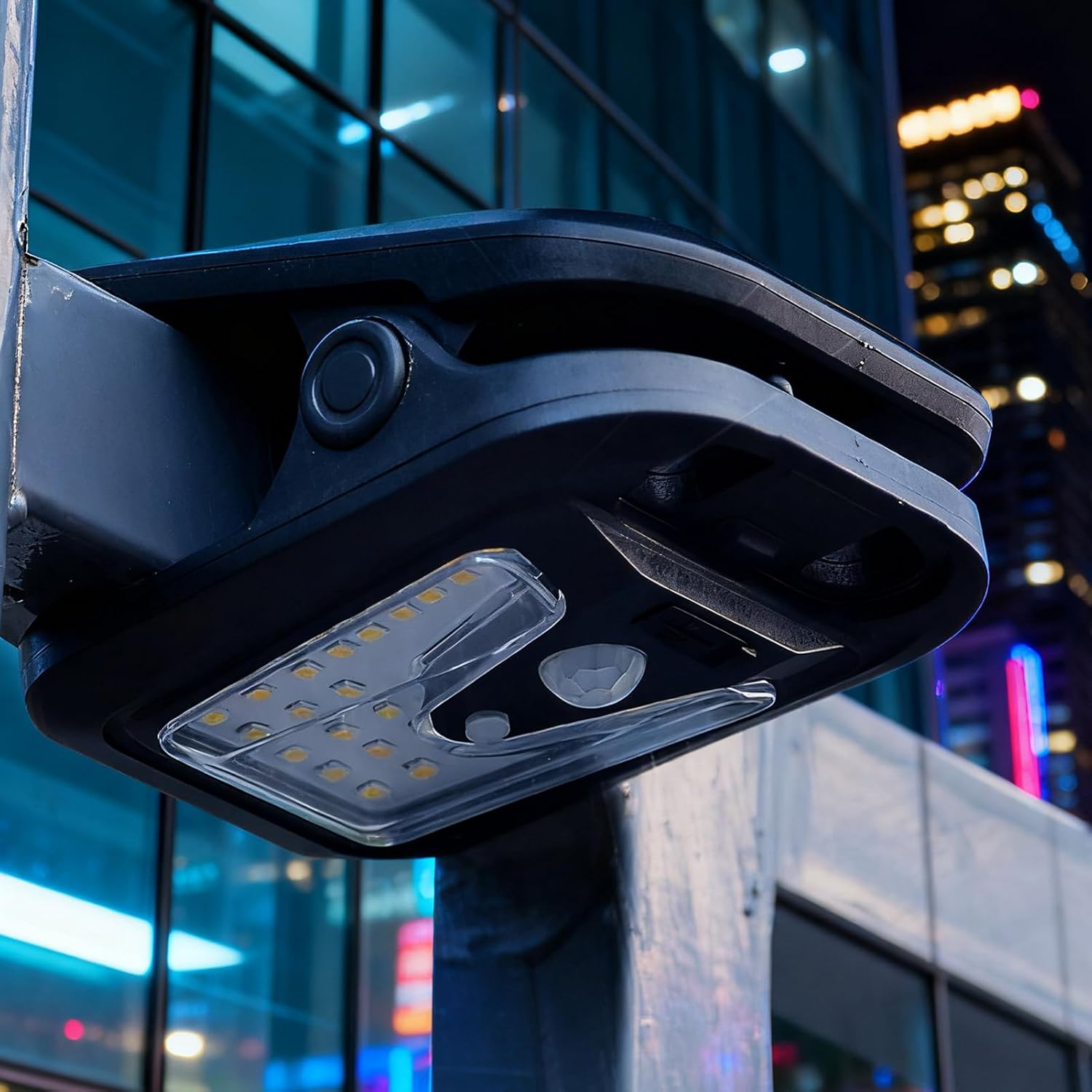 Outdoor Solar Motion Lights | USB Electric Torch,Auto on off Waterproof 4 Modes Clip Solar Lamp - for Garden Patio Fence Yard Deck Porch Pathway Stair Balcony Walkway Lawn Landscape image number 2