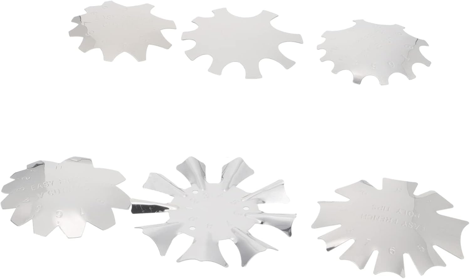 PACKOVE 6Pcs Stainless Steel French Nail Trimmer Stencil Templates DIY Nail Tip Cutter for Professional Manicure and Pedicure Use at Home Salon image number 4