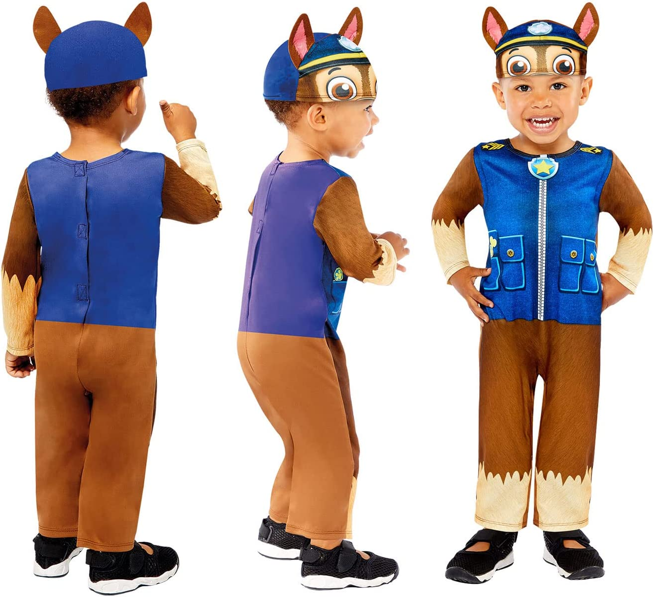 Amscan Child Toddlers Paw Patrol Chase Fancy Dress Book Day Costume Official Nickelodeon Outfit image number 2