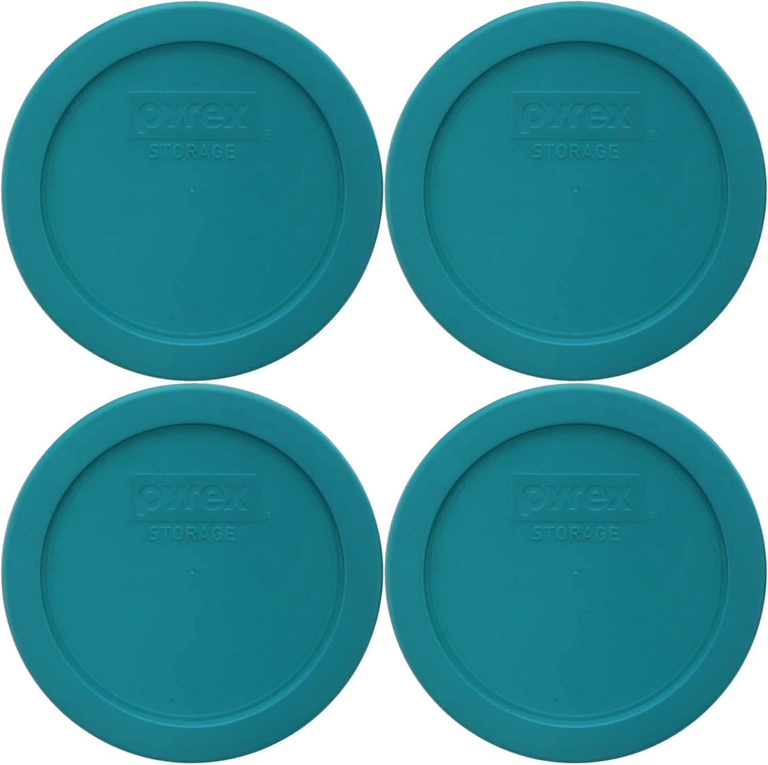 Pyrex 7201-PC 4 Cup Turquoise round Plastic Lid - 4 Pack