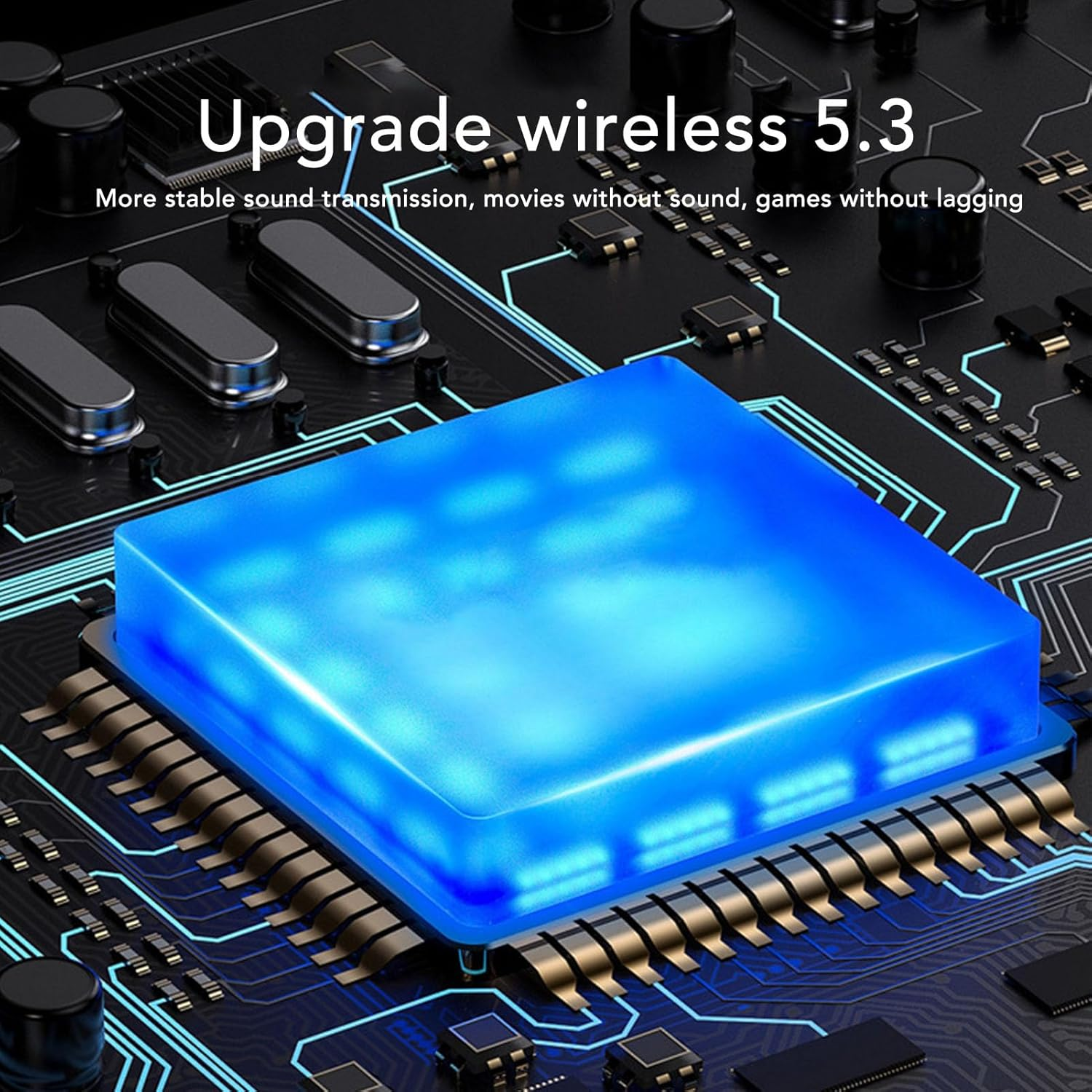 Jectse Heart-Shaped Wireless Earbuds, Bluetooth 5.3 Earphones with Noise Cancellation, Built-In Microphone, Hifi Stereo Sound, Cute Girls Headphones with Charging Case, 8 Earplugs image number 4