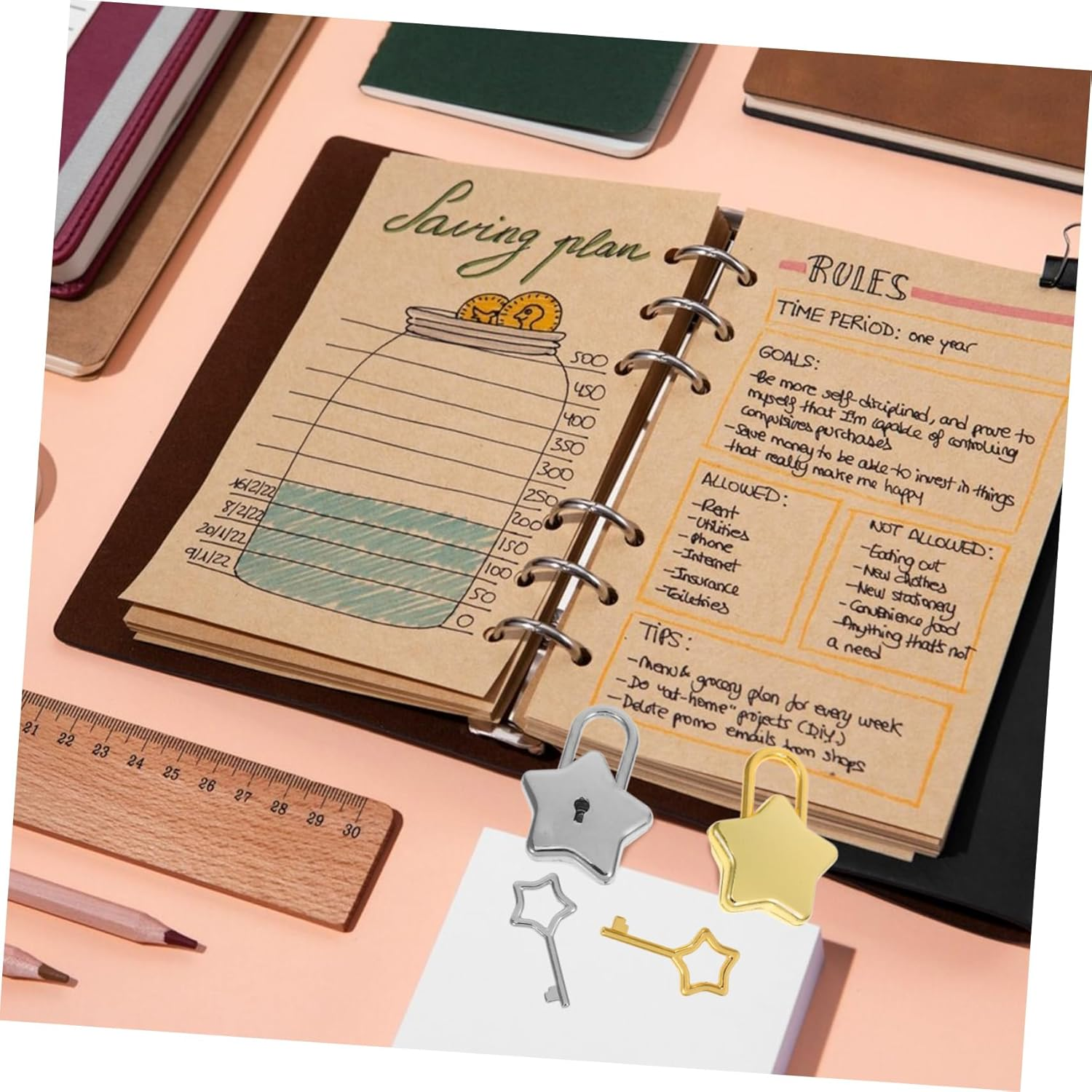 Vaguelly 2Pcs Travel Locks Padlock Key Small Keys for Luggage Backpacks and Valuables image number 5