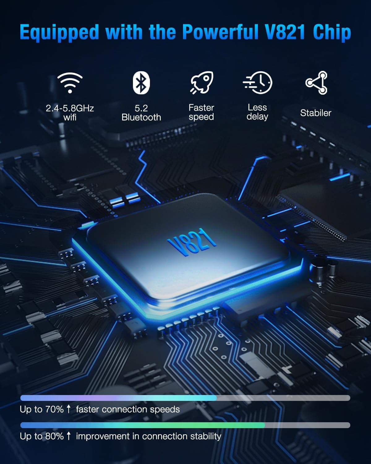 Oolong Wireless Carplay Adapter for Iphone,Converts Wired Carplay to Wireless,Usb A/C Mini Size,Retains Original Car Controls, Plug & Play Car Play Dongle for Iphone Ios 10+/ Android 11+/ Cars 2016+ image number 6