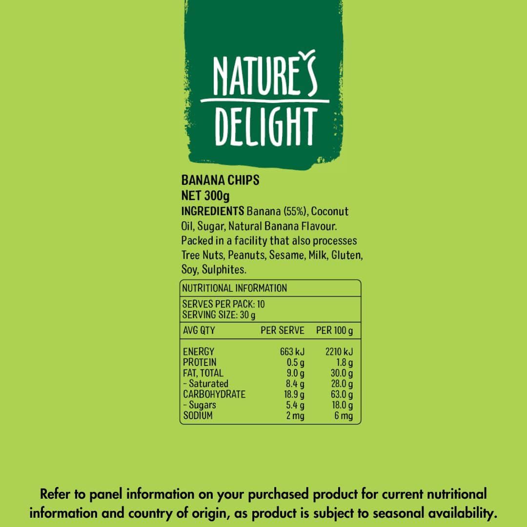 Natures Delight Banana Chips 300 G