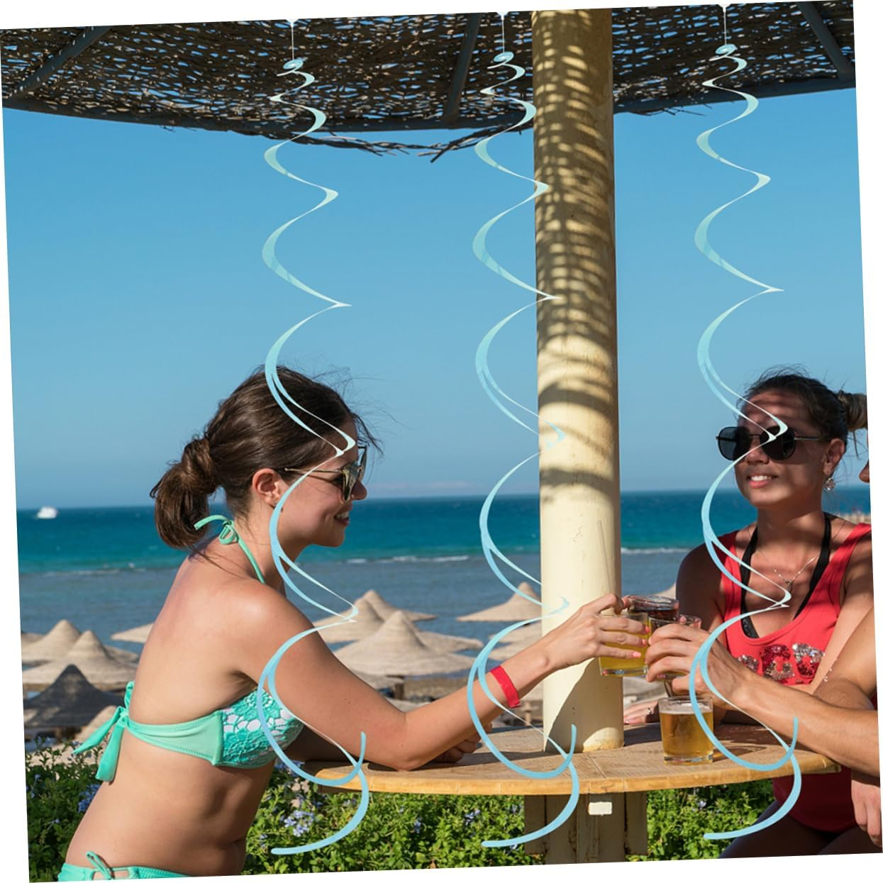 18Pcs Spiral Hanging Decorations for Party Birthday Wedding and Holiday Decor Ceiling Streamers for Festive Atmosphere Easy to Cut and Arrange image number 5