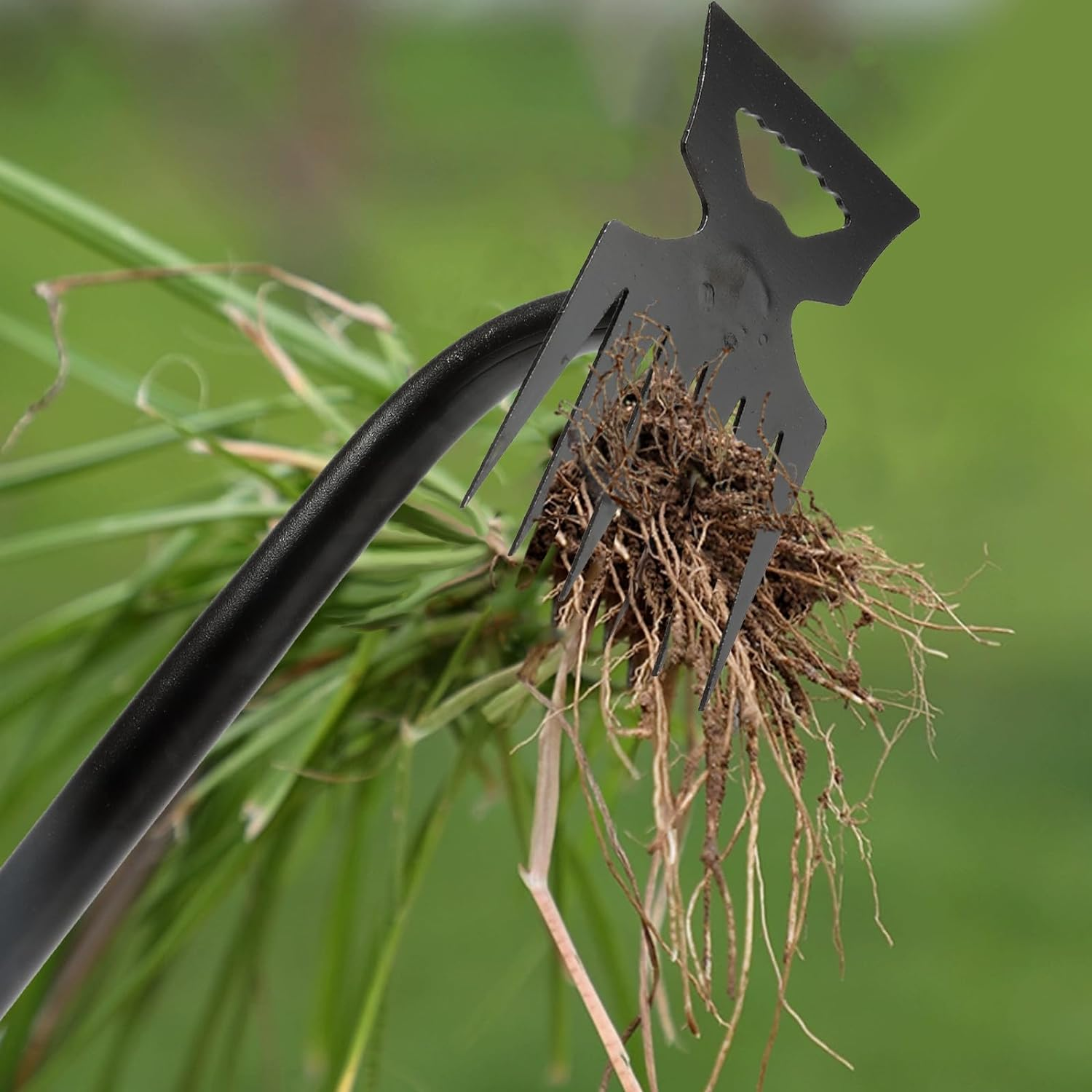 Gardening Hand Weeder Tools, Weeding Artifact Uprooting Weeding Tool, Durable Manganese Steel Hand Weeder Tool, Manual Multifunctional Weeders Gardening Tools for Yard and Garden (6 Tines) image number 1