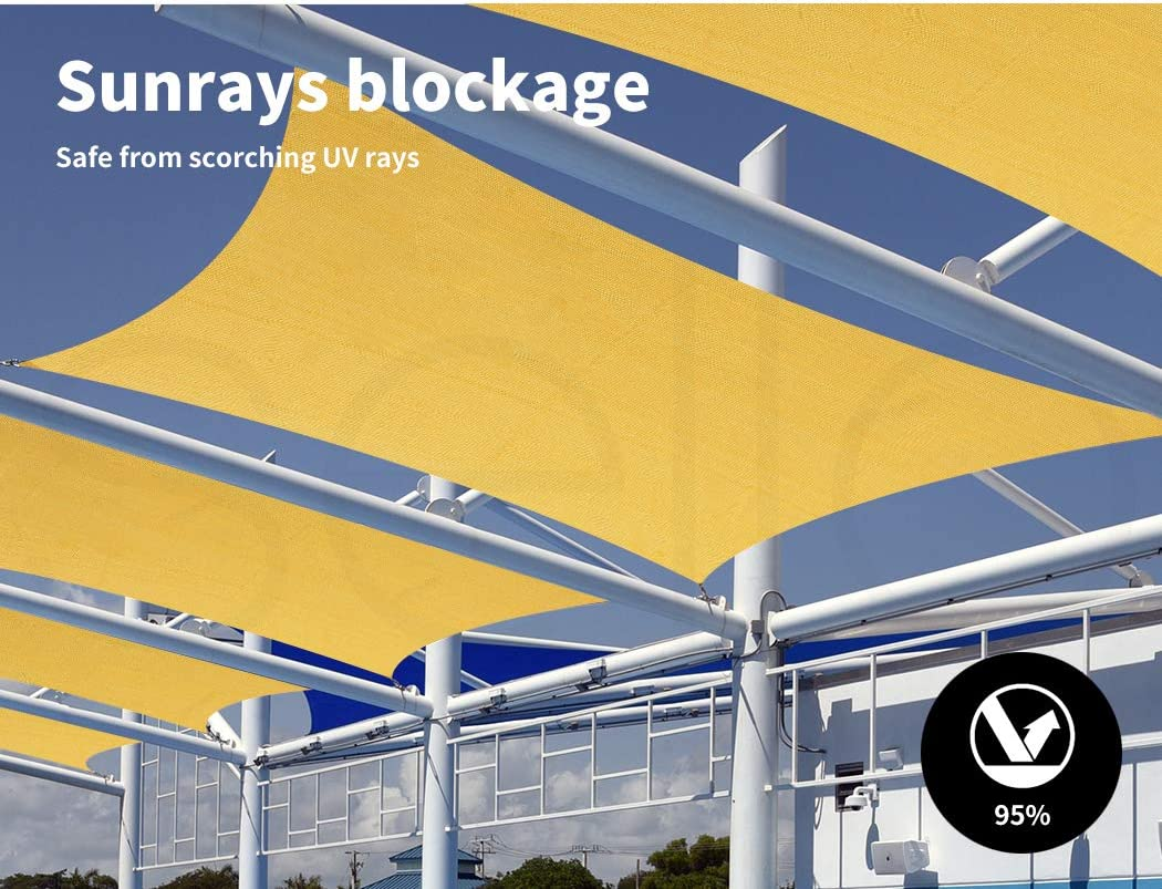 Mountview Sun Shade Sail Cloth Canopy Outdoor Awning Cover Rectangle Sand 5Mx3M image number 6