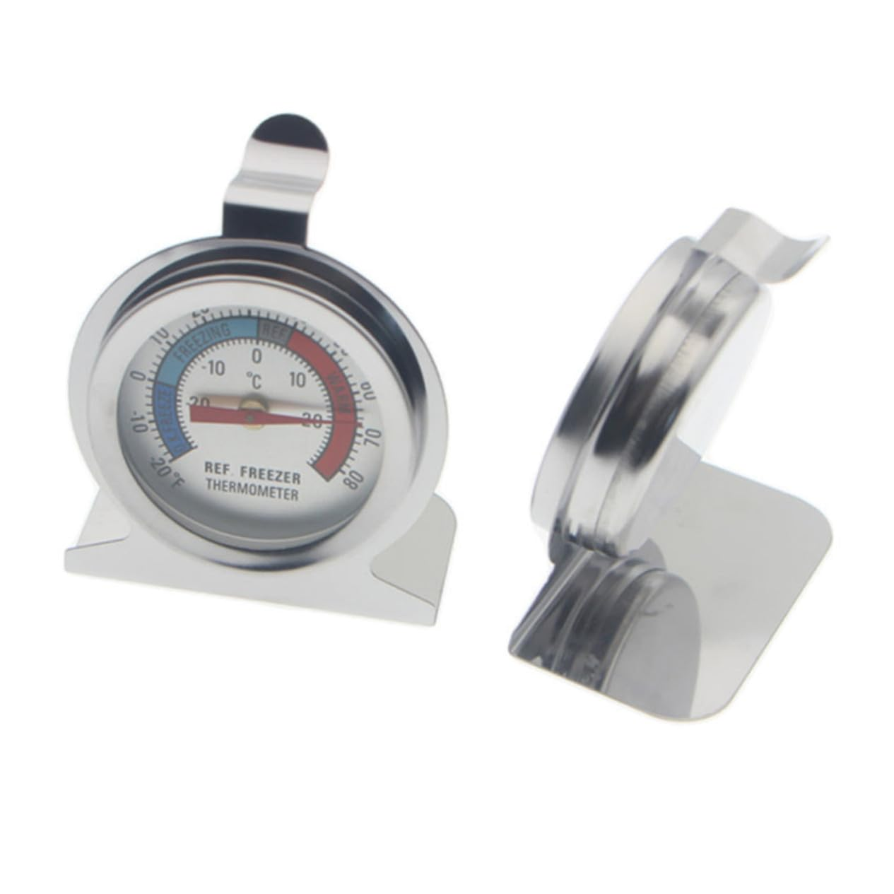 STAHAD 4Pcs Stainless Steel Refrigerator Thermometer for Home Office Small Space-Saving Freezer Thermometers with Paper Package Accurate Temperature Monitoring in Silver image number 5