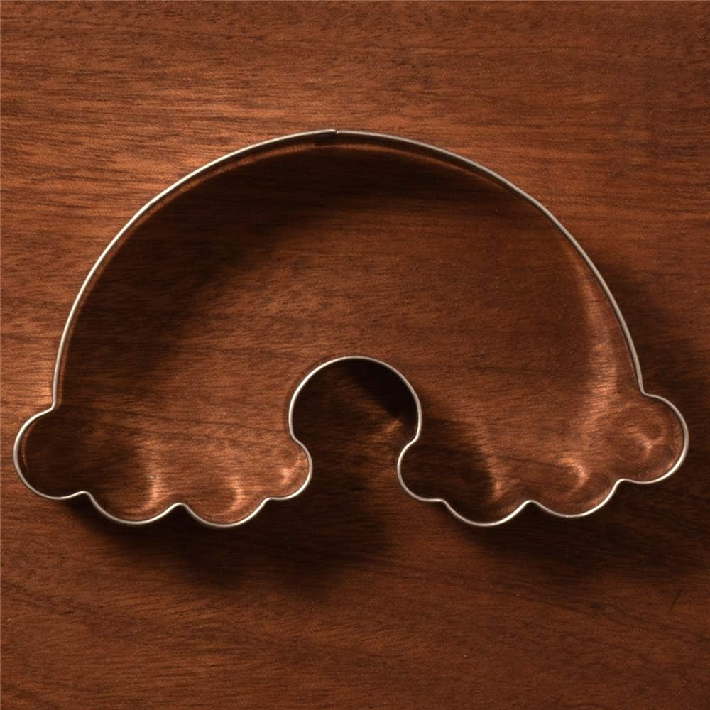 LILIAO Rainbow Cookie Cutter for Kids - 4 X 2.4 Inches - Stainless Steel image number 1