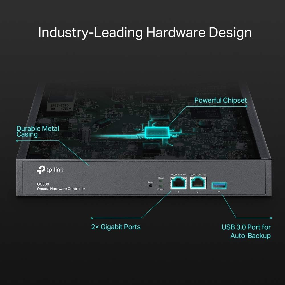 Omada Hardware Controller, Centralised Management, Free Cloud Access, APP Control, Smart Network Monitoring, Rackmount/Desktop, Metal Casing, No Pc/Server Needed, by Tp-Link, 5-Year Warranty(Oc300) image number 6