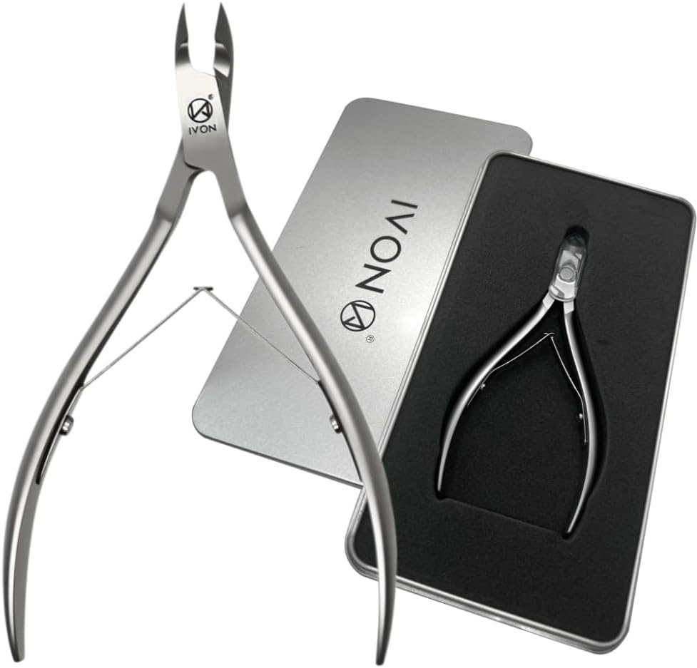 IVON Salon-Quality Cuticle Trimmer, Premium Stainless Steel Cuticle Cutter for Tiny Areas, Professional Manicure Nail Care Tool image number 4